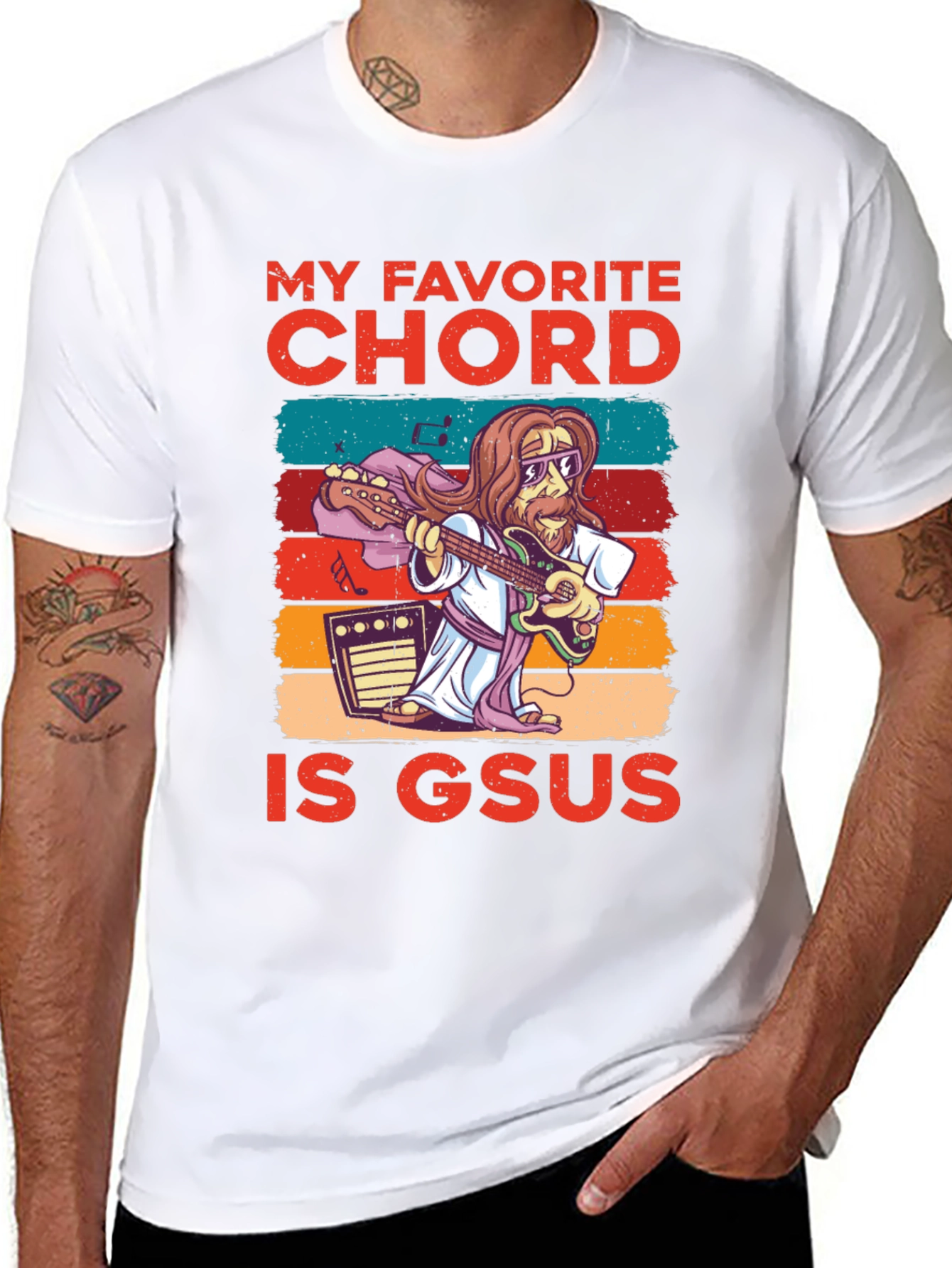 Black My Favorite Chord Is GSUS T-Shirt view 8