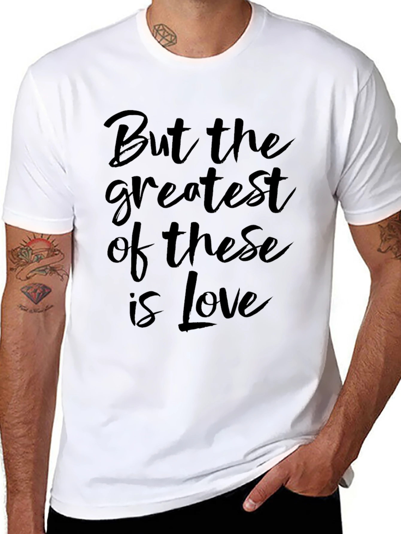 Black Love Graphic Black T-Shirt view 8