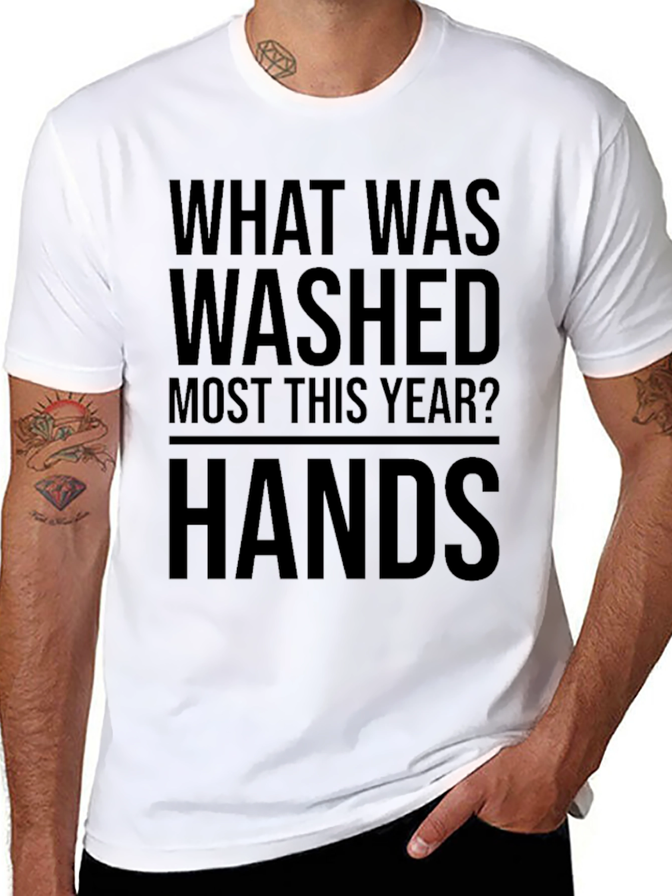 Black Washed Most Hands Black Graphic Tee view 8