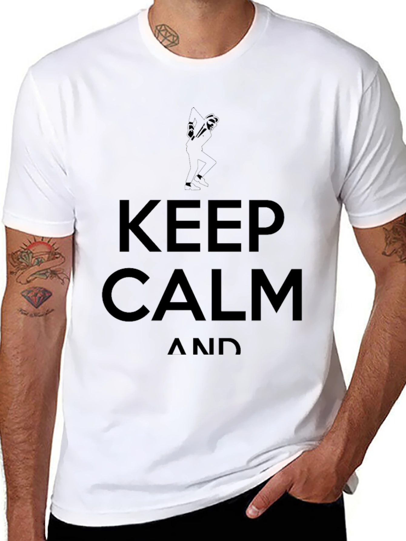 Black Keep Calm T-Shirt - Black Graphic Tee view 8