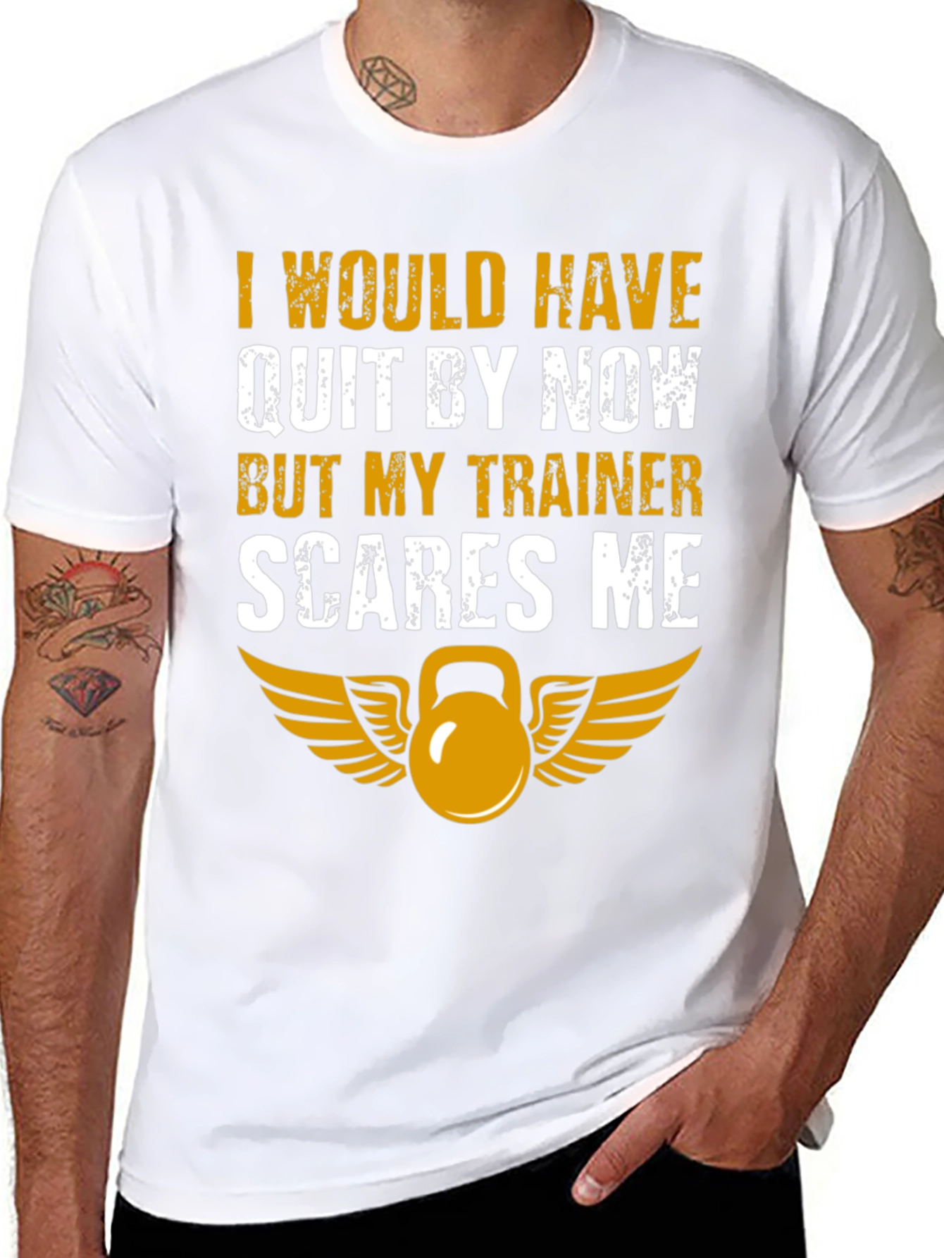 Black Funny Trainer T-Shirt - I Would Have Quit view 8