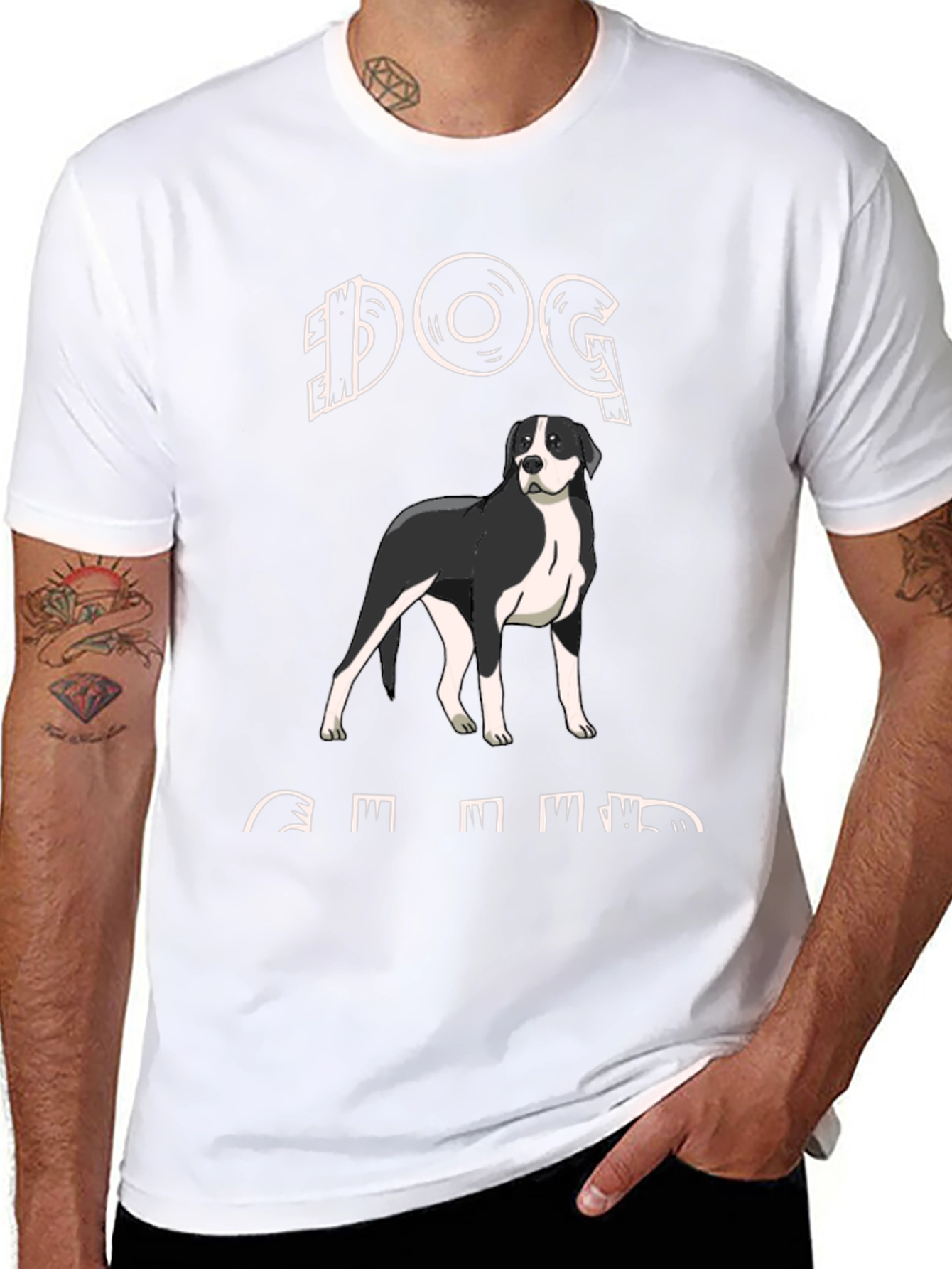 Black Dog Breed T-Shirt - Black view 8