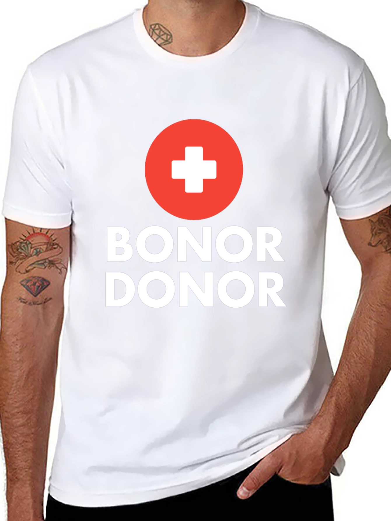 Black Bonor Donor T-Shirt - Donate with Style view 8