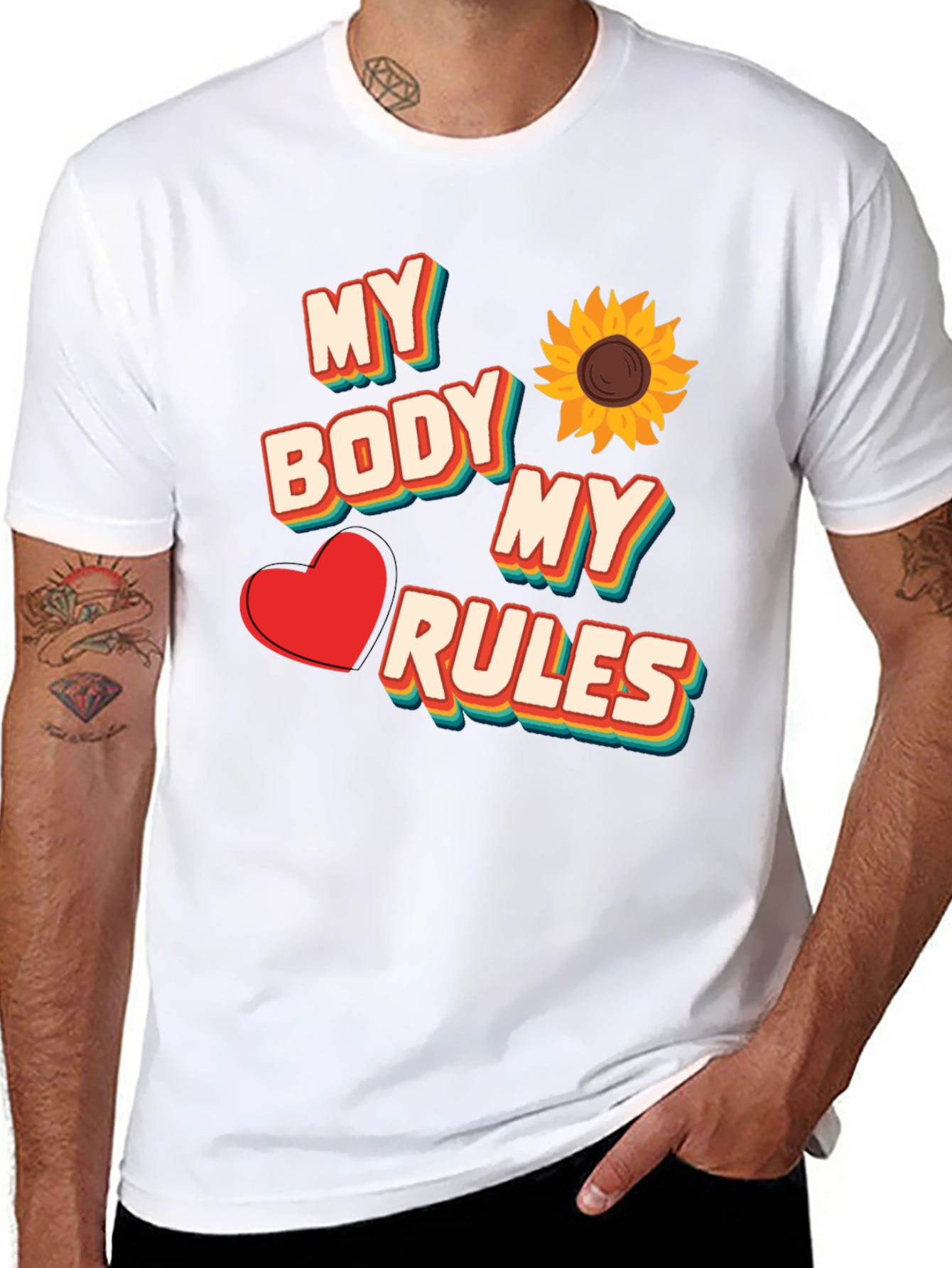 Black My Body My Rules Graphic Tee view 8
