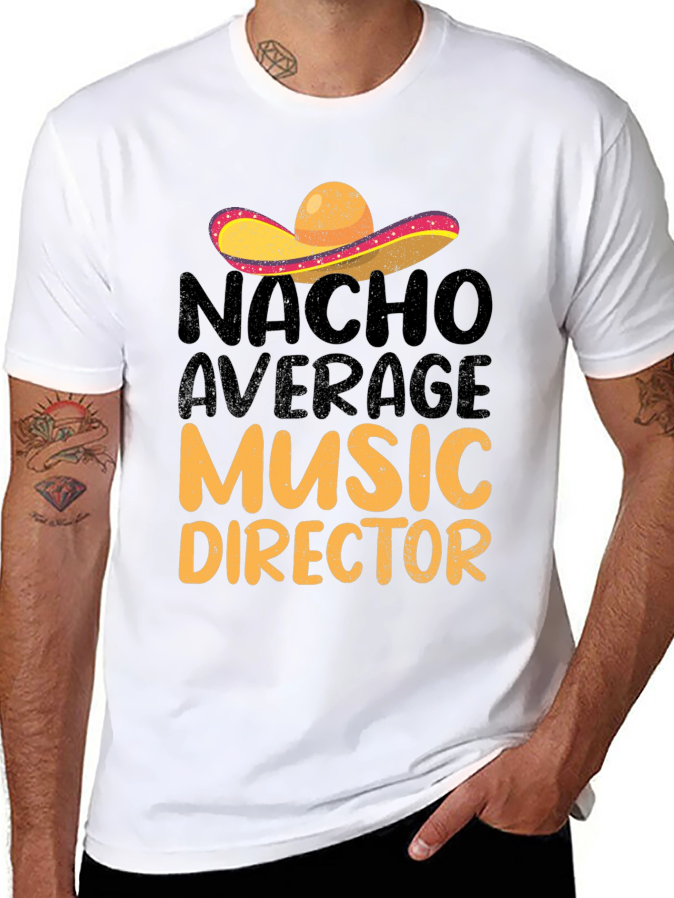 Black Nacho Average Music Director T-Shirt view 8