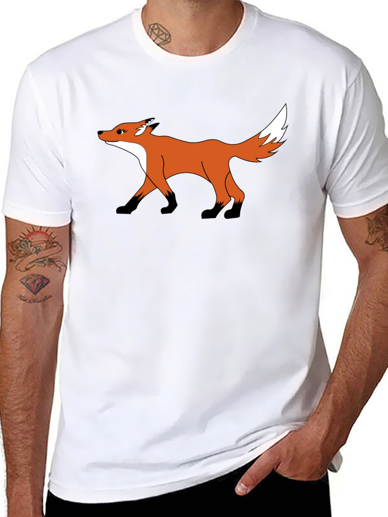 Black Fox Graphic Black T-Shirt view 8