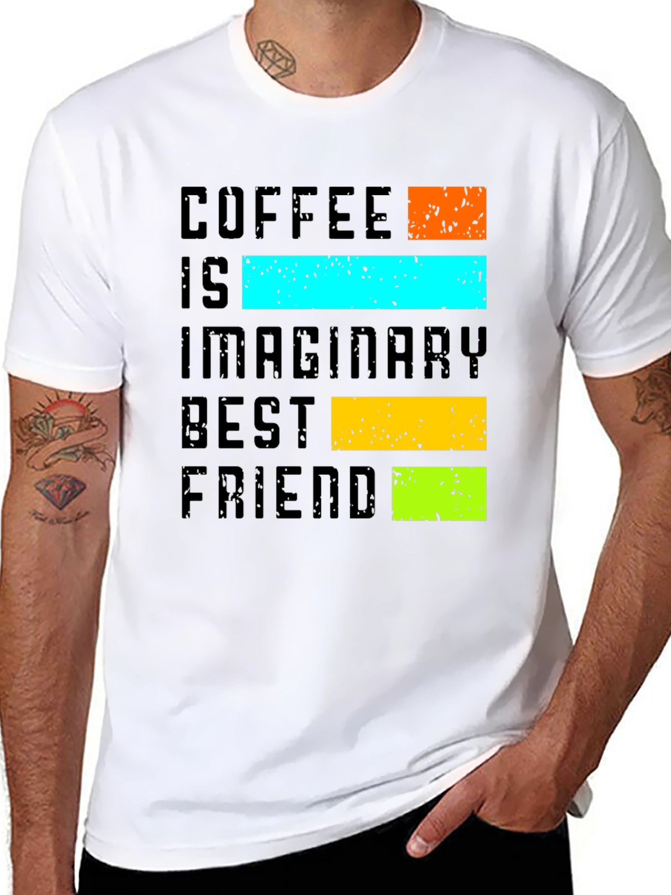 Black Coffee Is My Imaginary Best Friend T-Shirt view 8