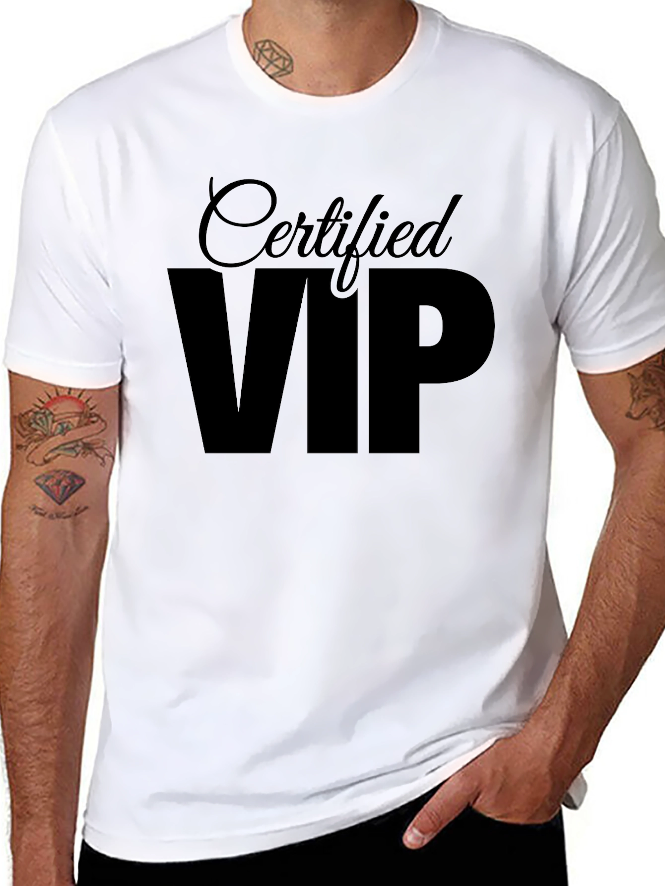 Black Certified VIP Black Graphic Tee view 8