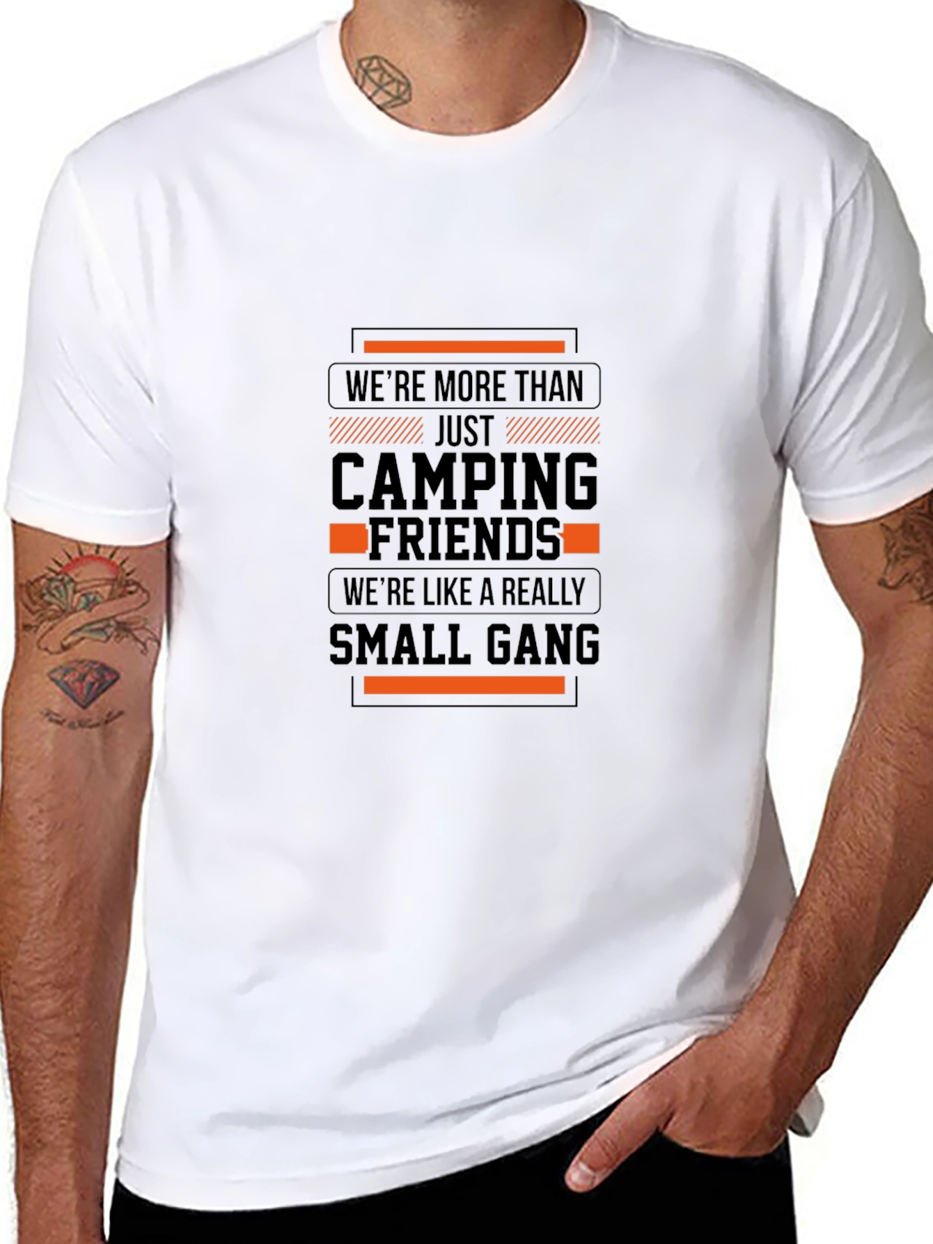 Black Camping Friends Small Gang Graphic T-Shirt view 8