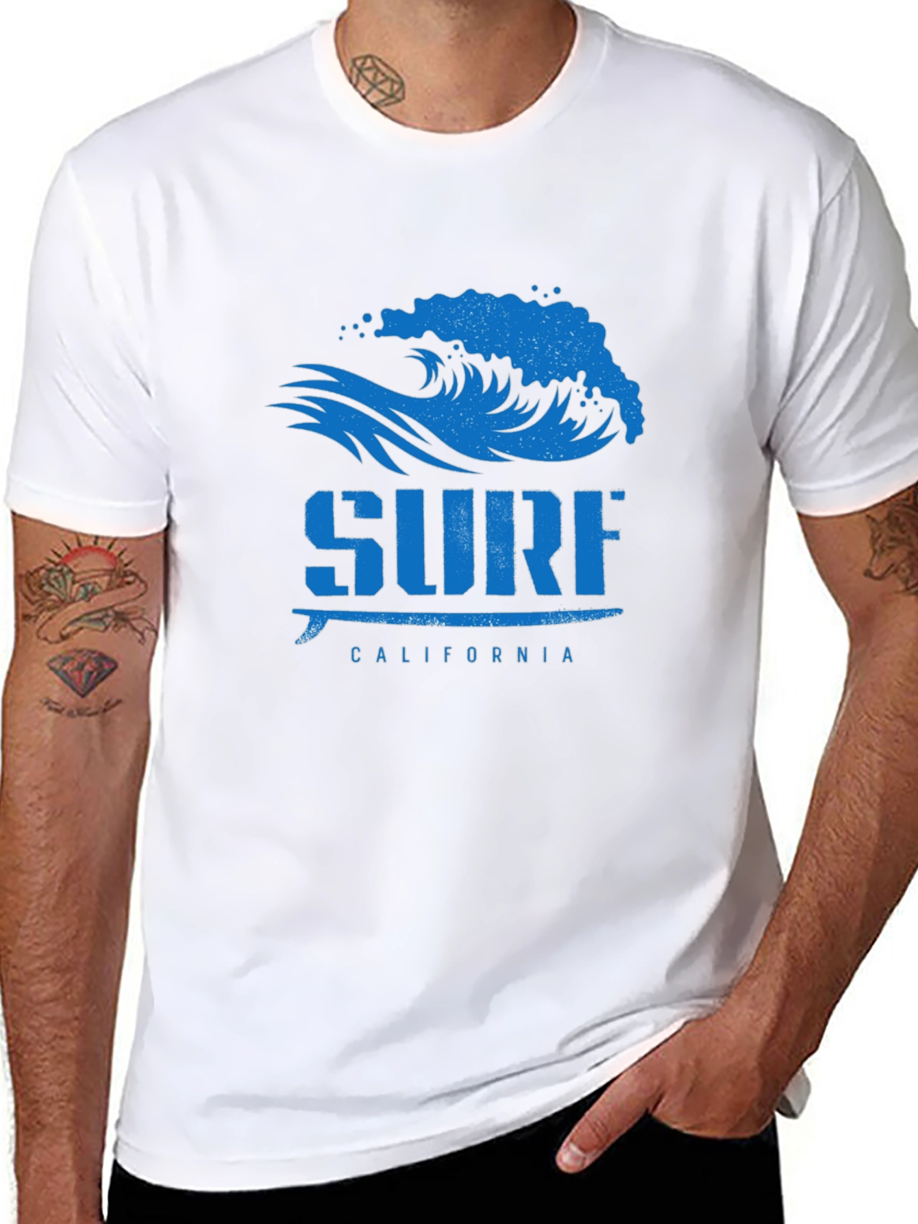 Black Surf California Graphic Tee - Black view 8