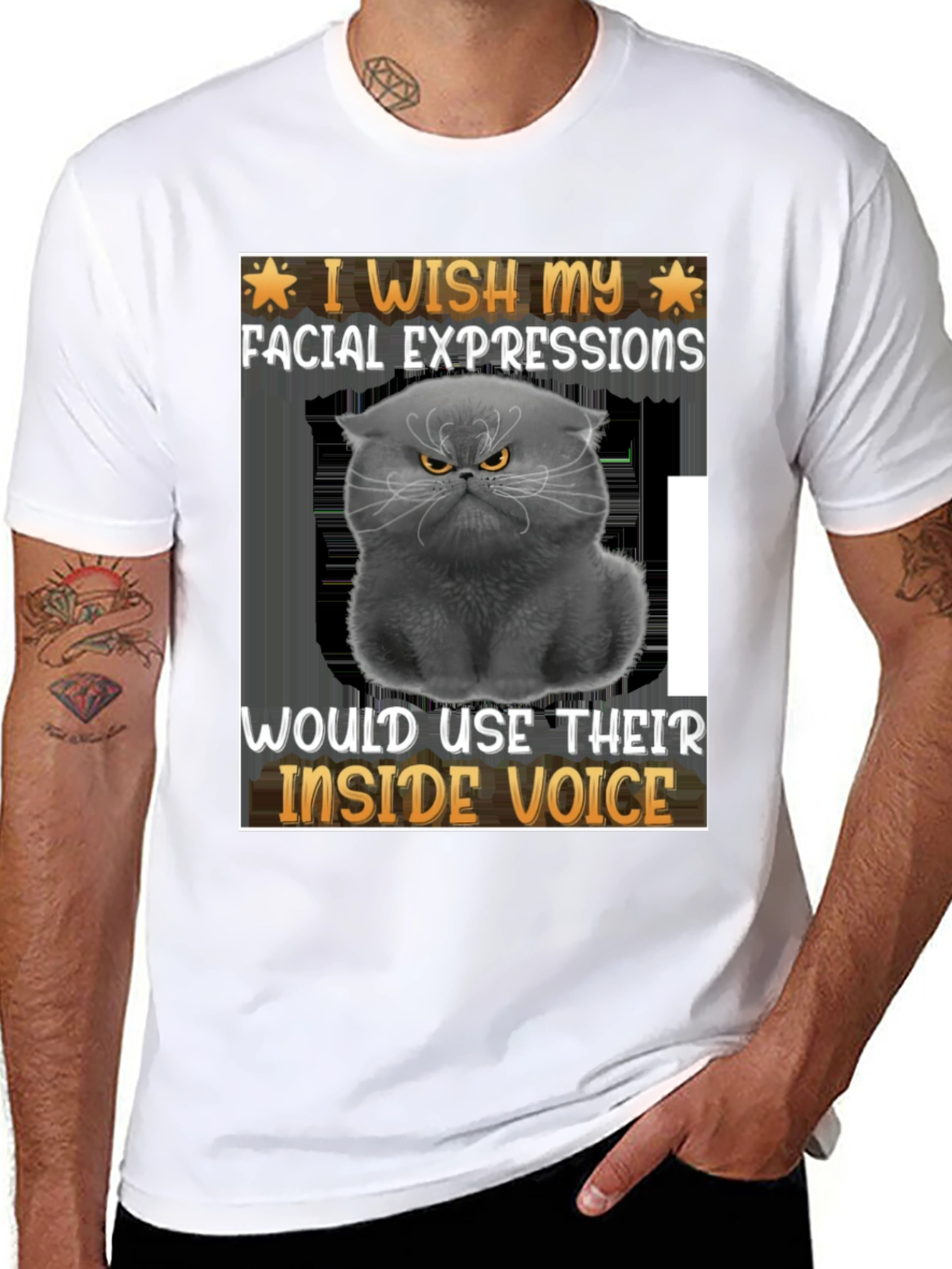 Black Grumpy Cat 'Inside Voice' Graphic Tee view 8