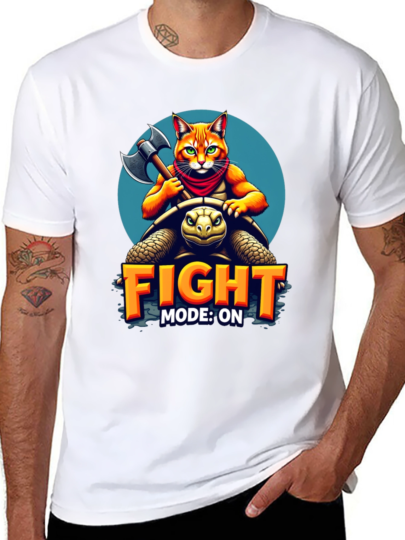 Black Fight Mode On T-Shirt view 8