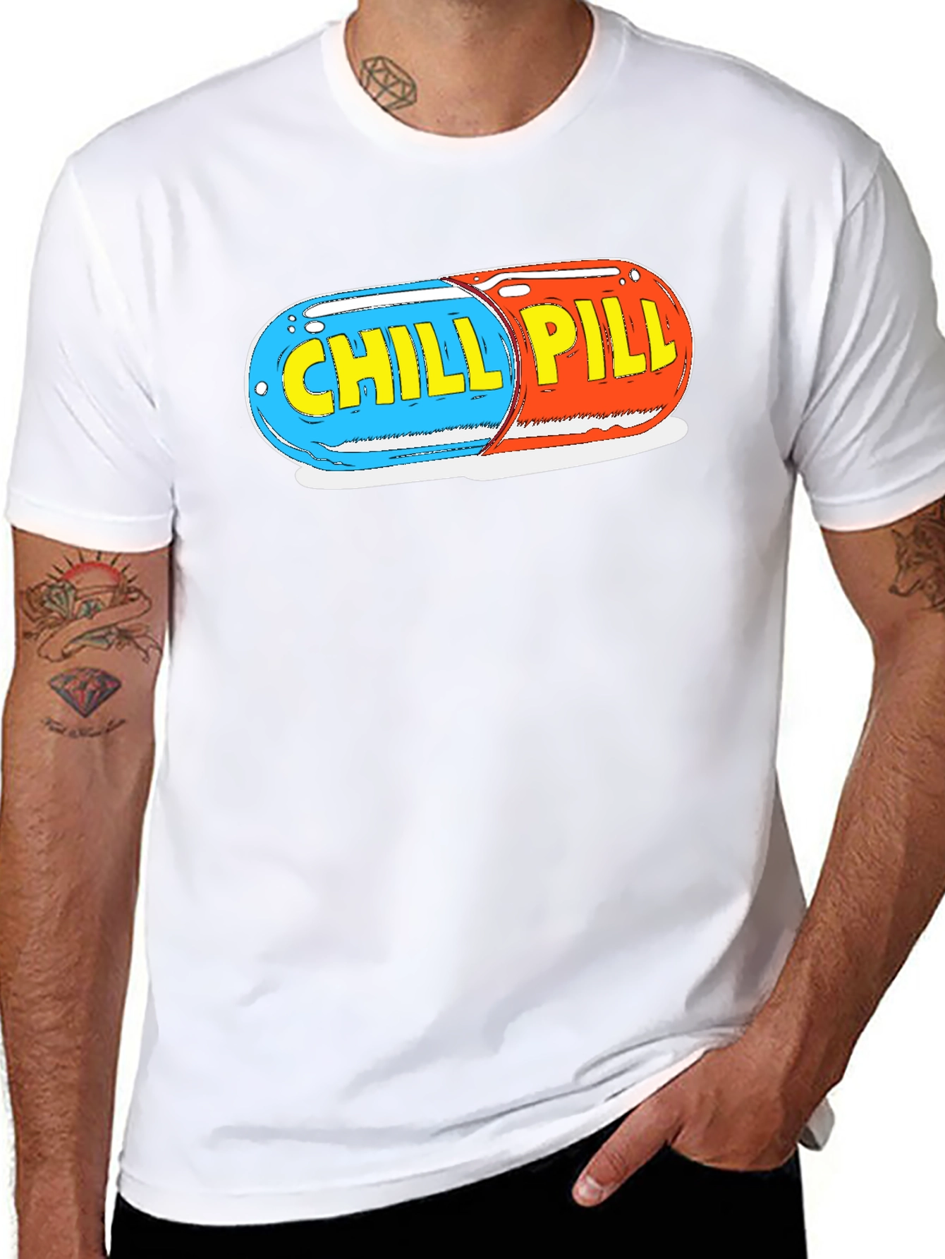 Black Chill Pill Graphic Tee - Relaxed Fit view 8