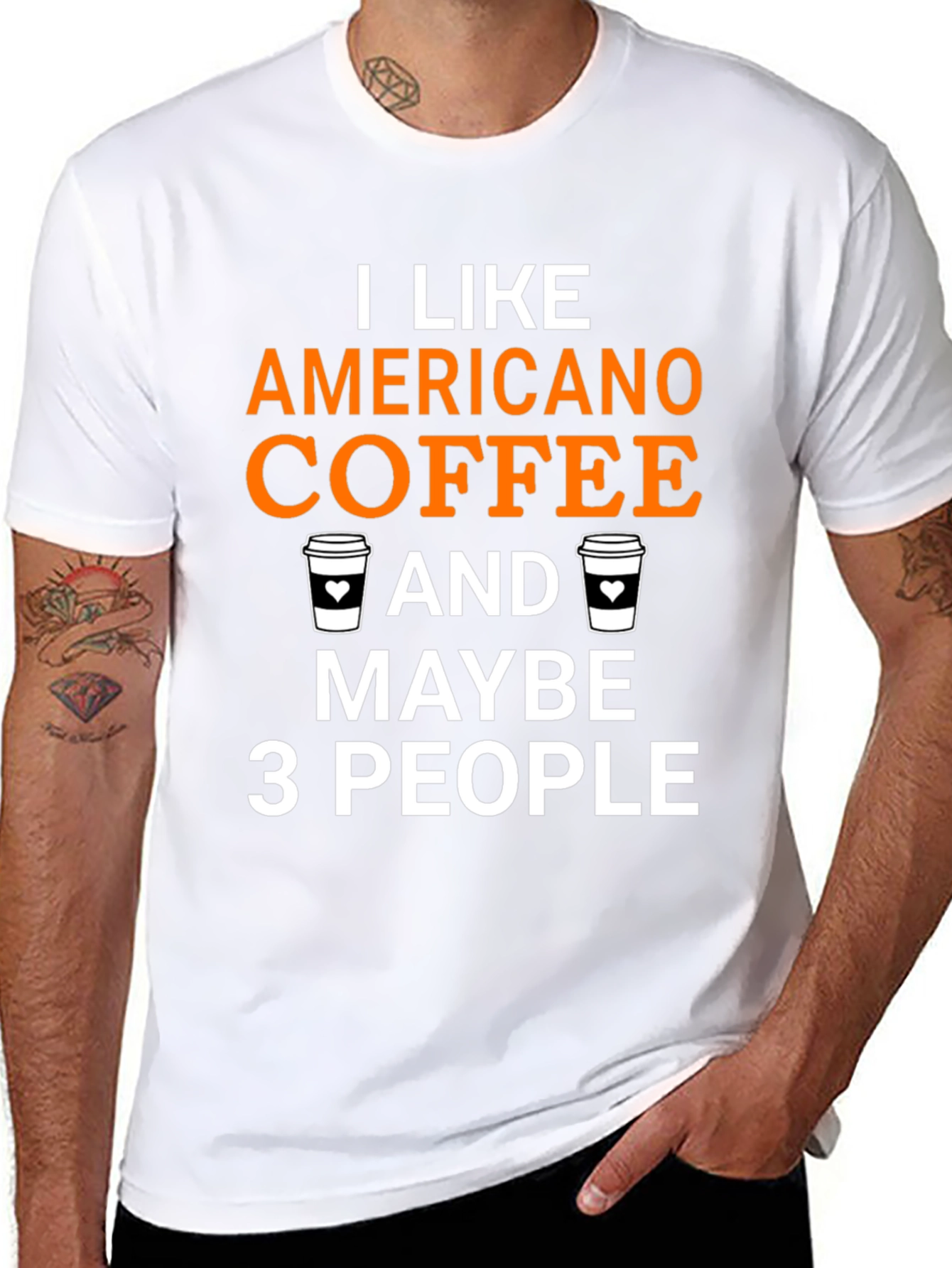 Black Americano Coffee Lover T-Shirt - Funny Graphic Tee view 8