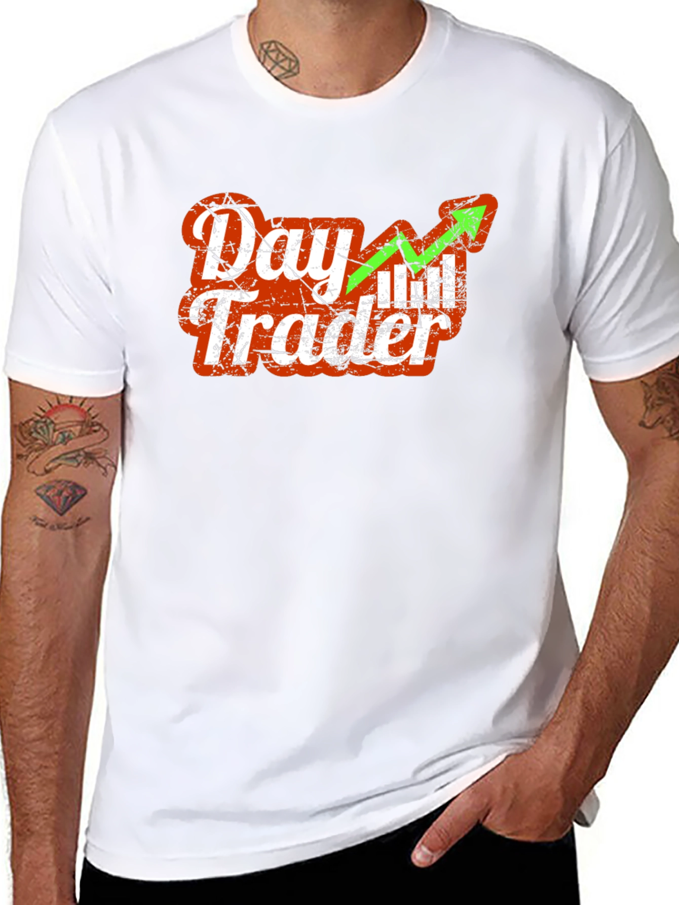 Black Day Trader Graphic T-Shirt - Stock Market Apparel view 8