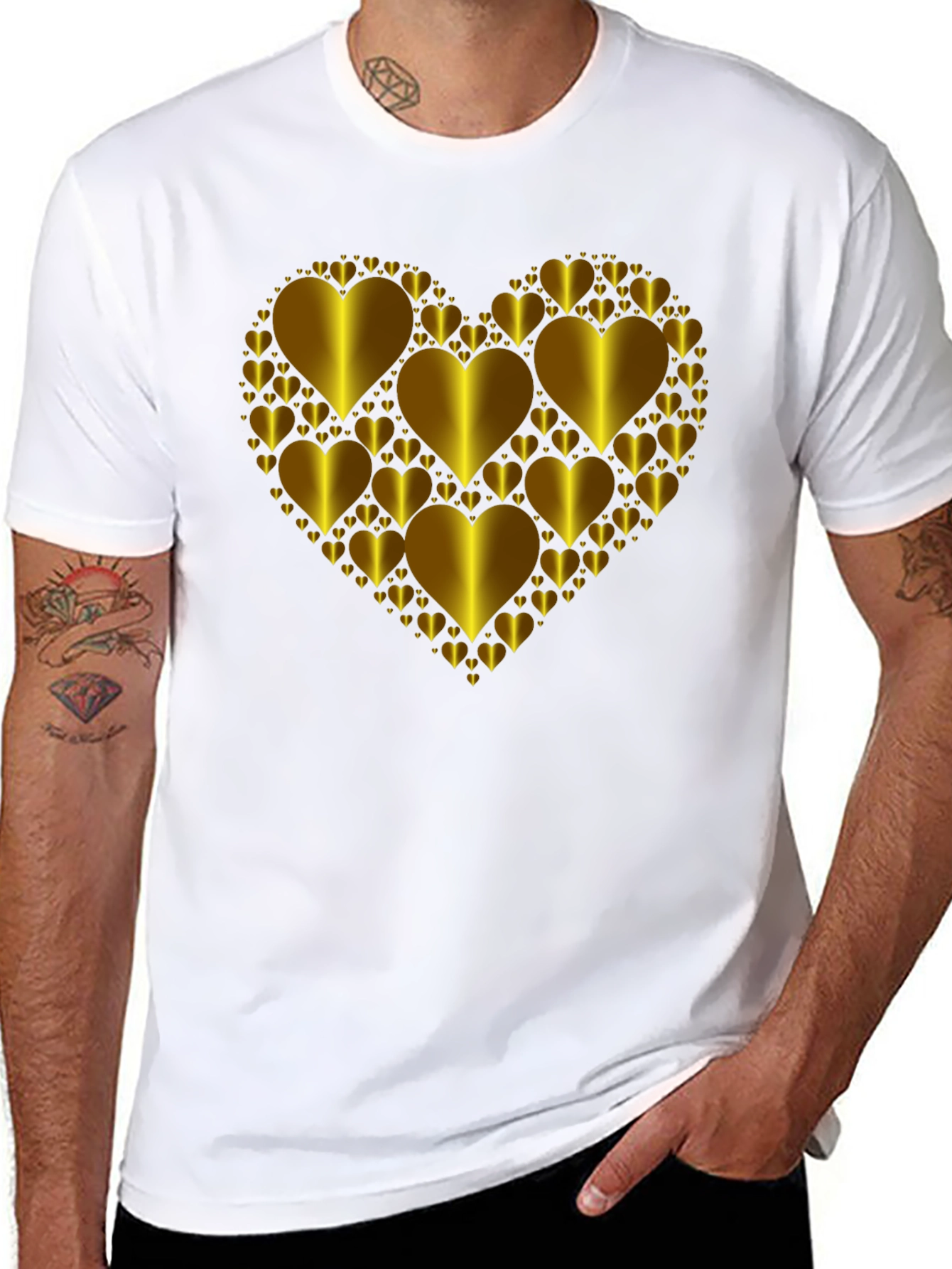Black Heart of Gold Graphic Tee - Modern Fit view 8