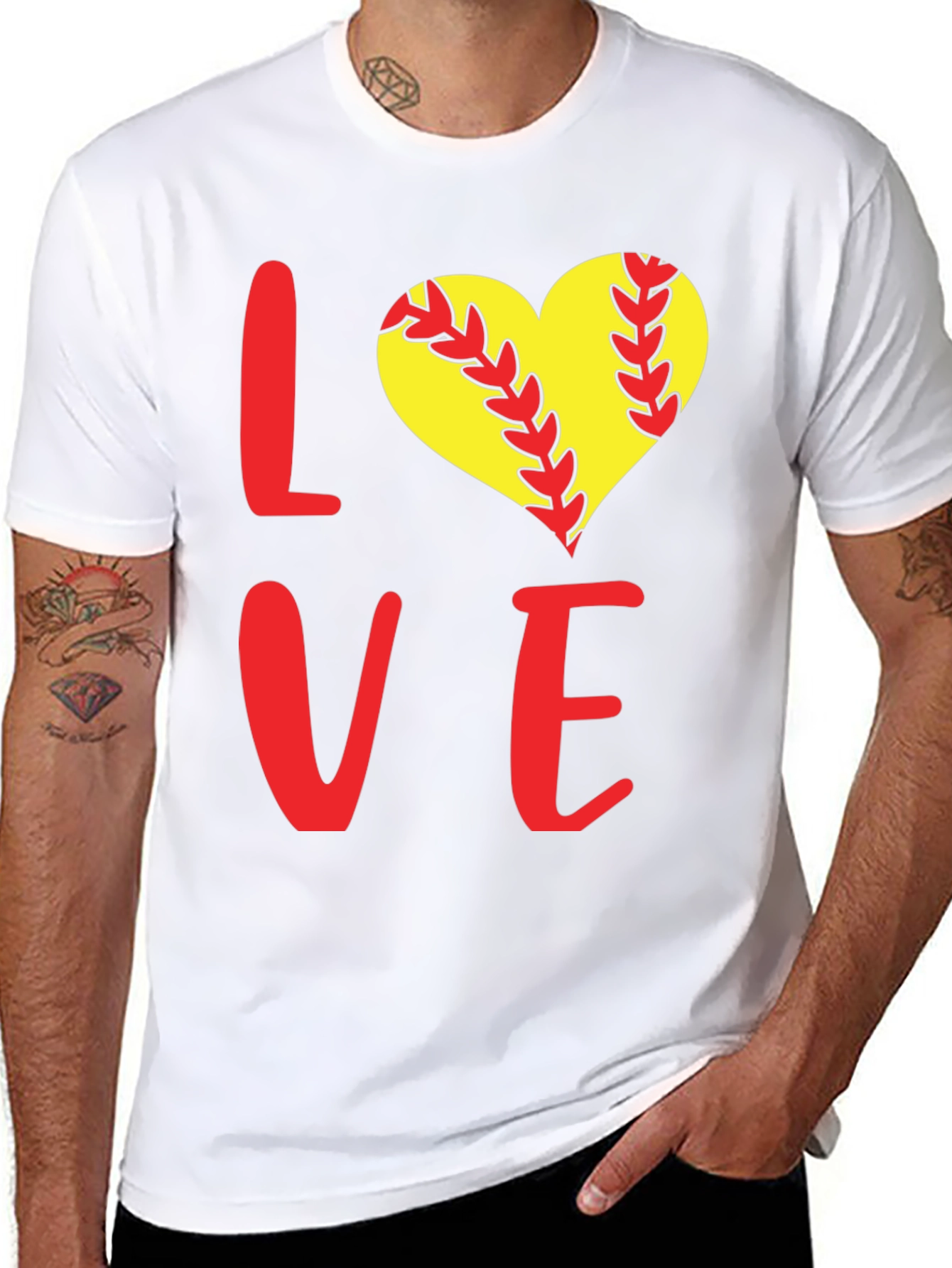 Black Softball Love T-Shirt view 8