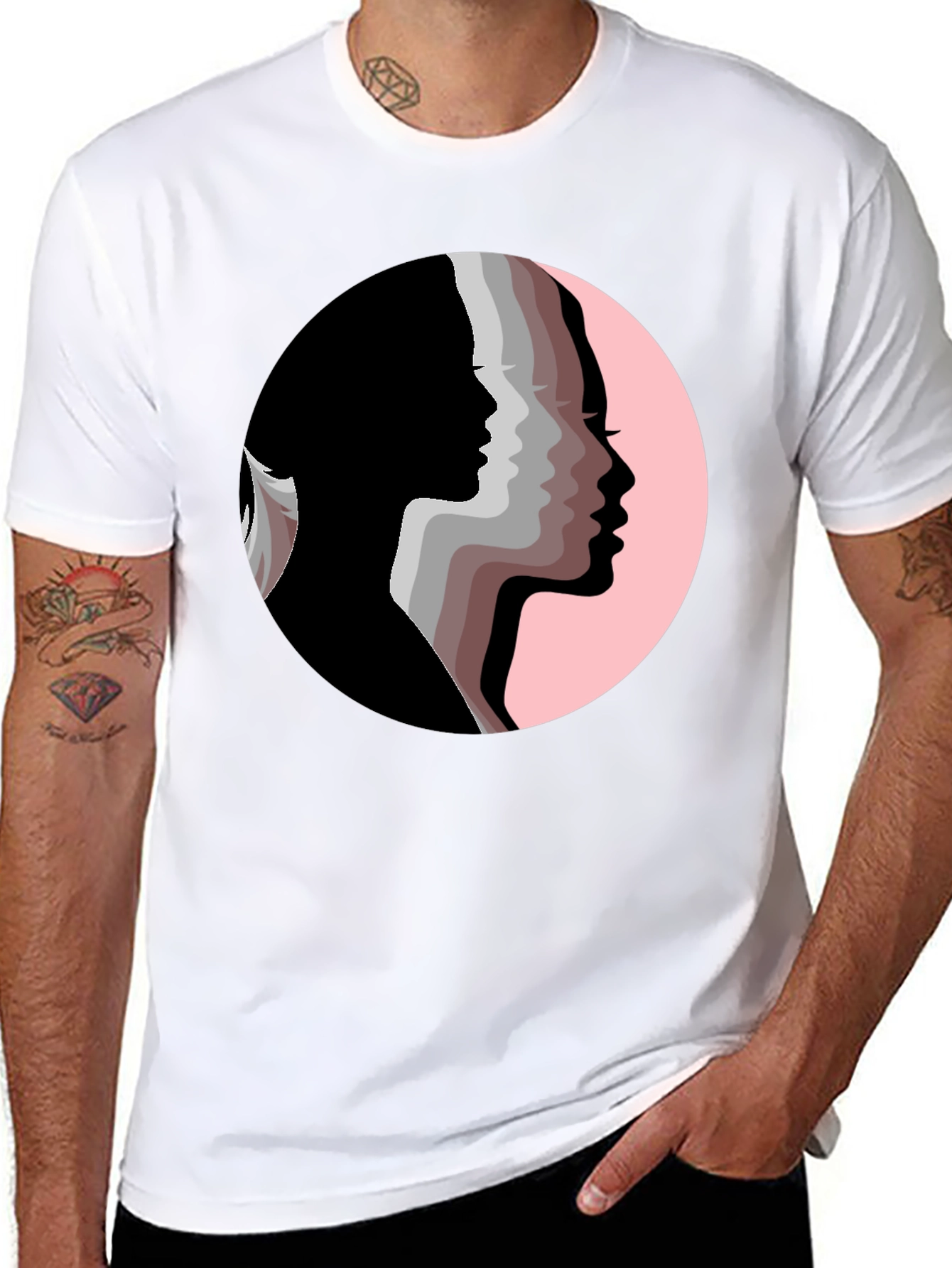 Women Silhouette T-Shirt - Black Graphic Tee - 8