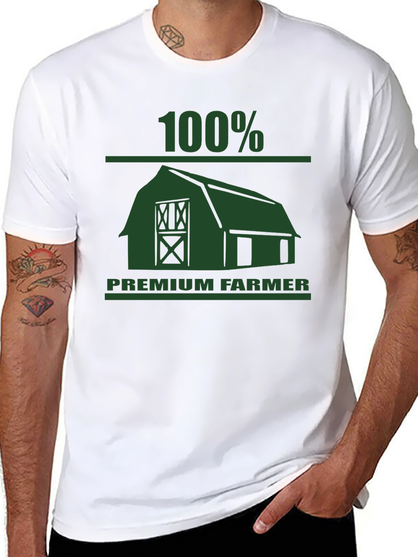 Black 100% Premium Farmer Graphic Tee - Soft Cotton view 8