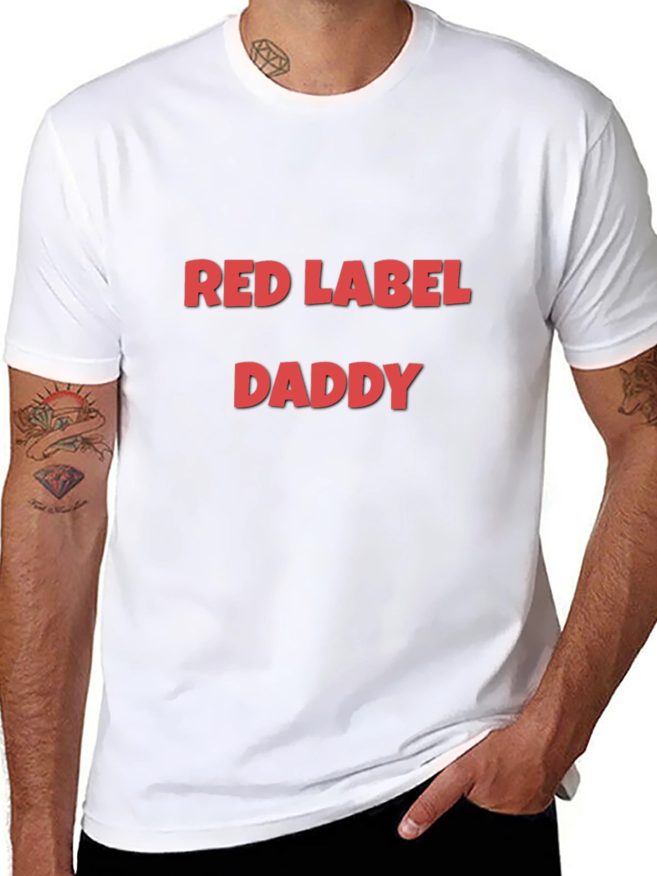 Black Red Label Daddy Graphic Tee view 8