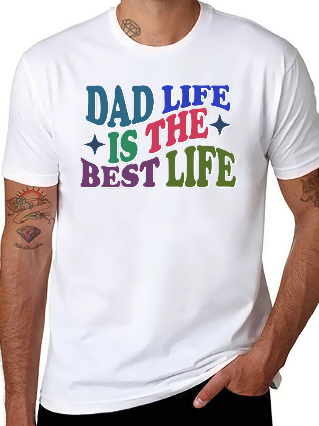 Black Dad Life T-Shirt - Best Life Tee view 8