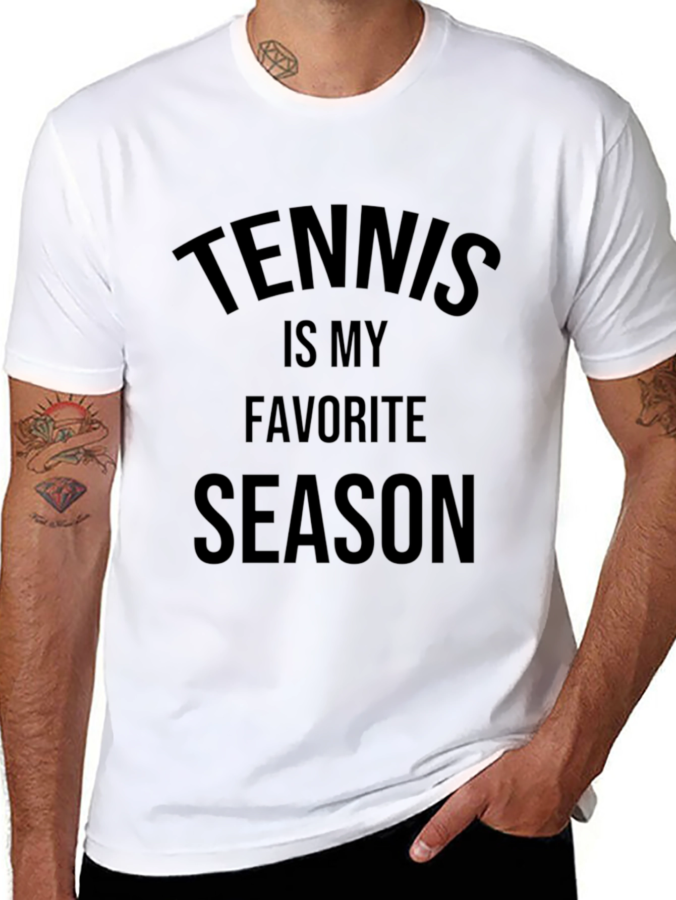 Black Tennis is My Favorite Season T-Shirt view 8