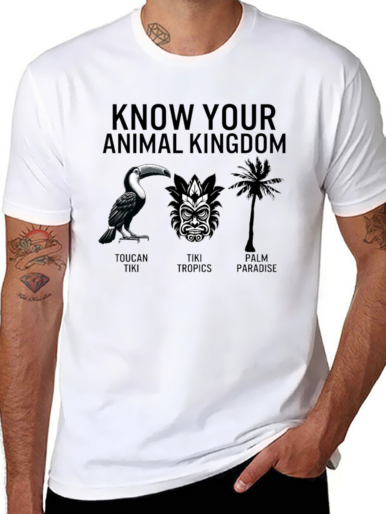Black Know Your Animal Kingdom Graphic Tee view 8