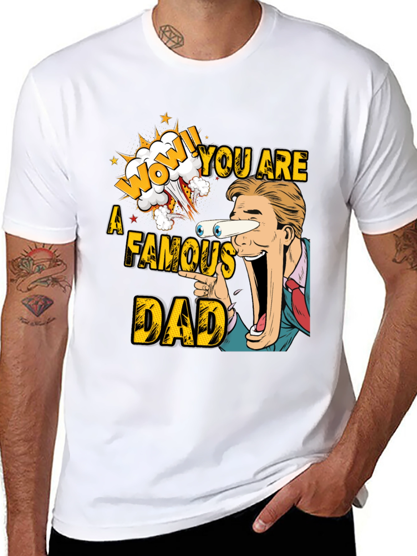 Black Funny Famous Dad T-Shirt  view 8