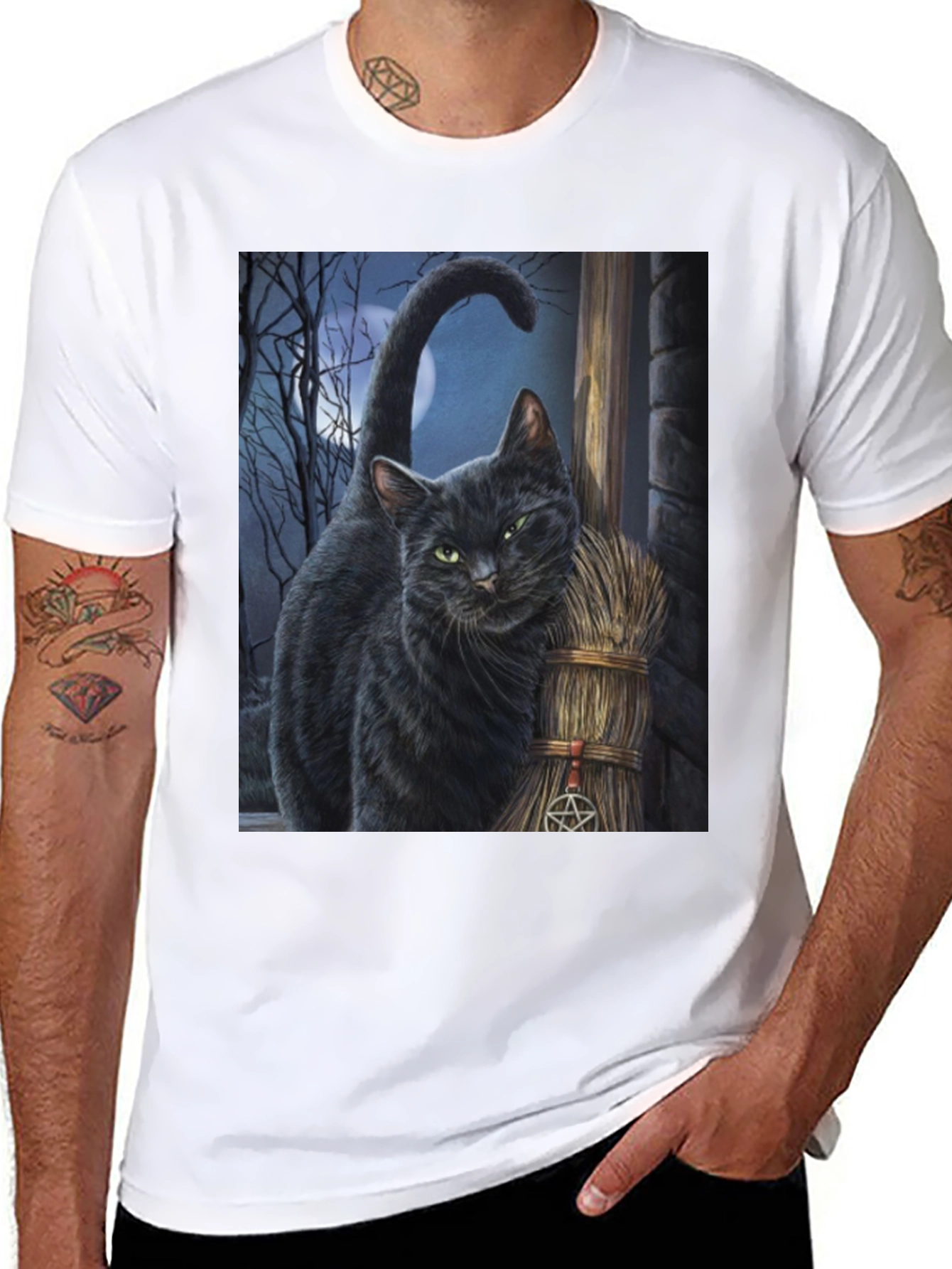 Black Black Cat Witchcraft T-Shirt view 8