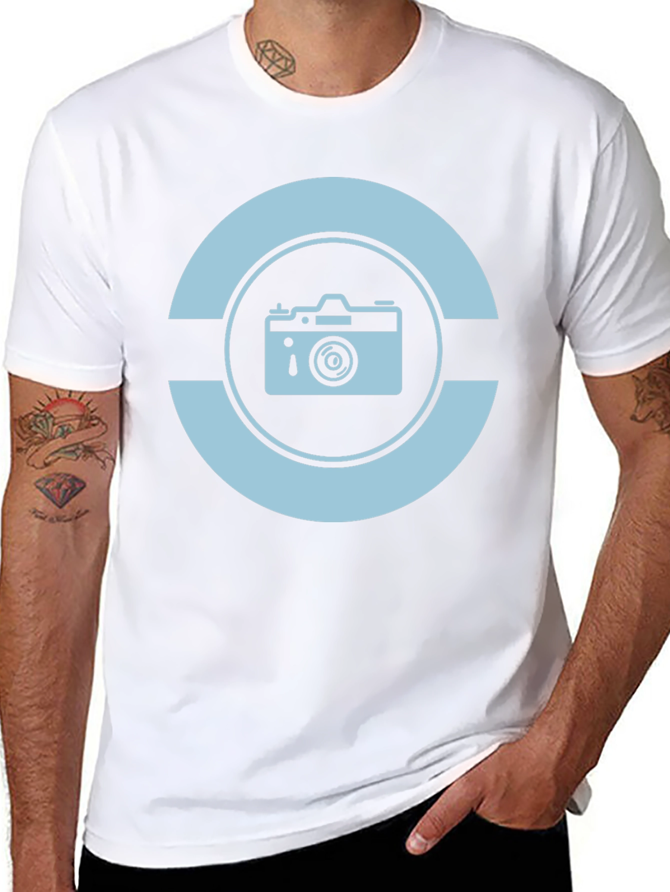 Black Retro Camera Graphic T-Shirt - Black view 8