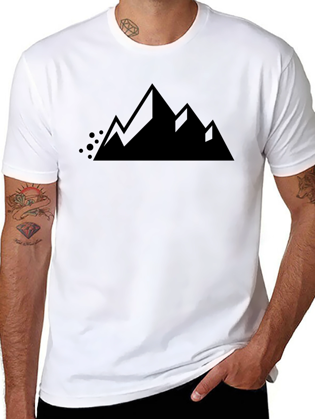 Black Mountain Graphic Tee - Black Cotton Blend view 8