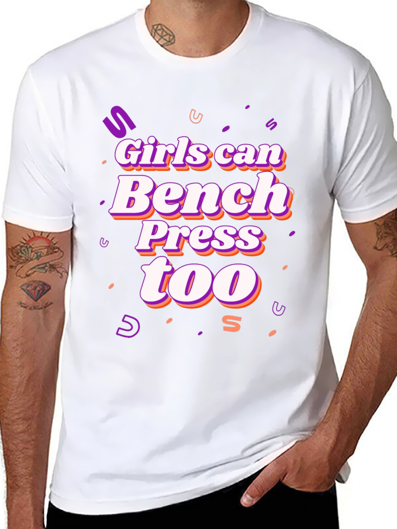 Black Girls Can Bench Press Too T-Shirt view 8