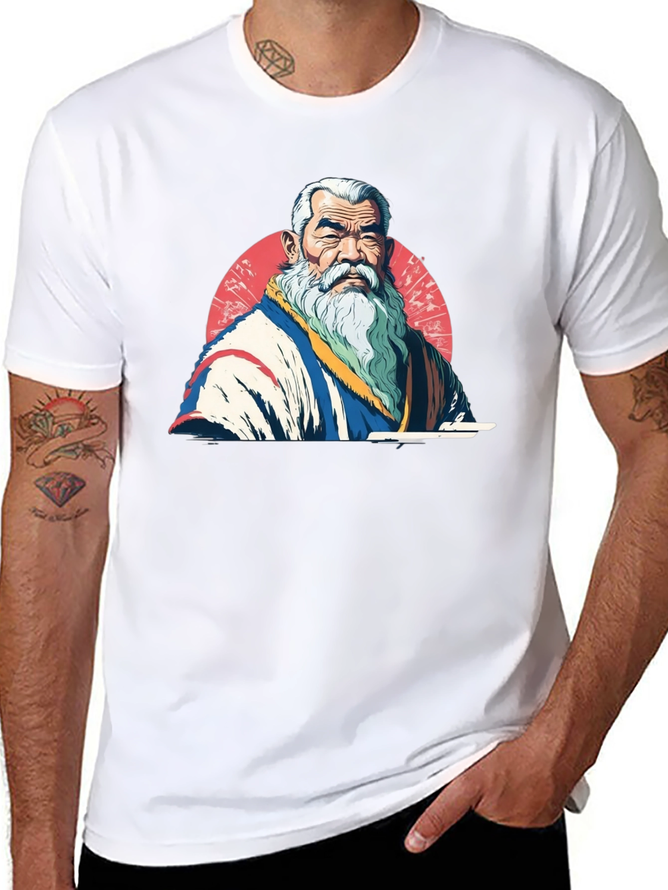 Black Samurai Elder Graphic Tee view 8