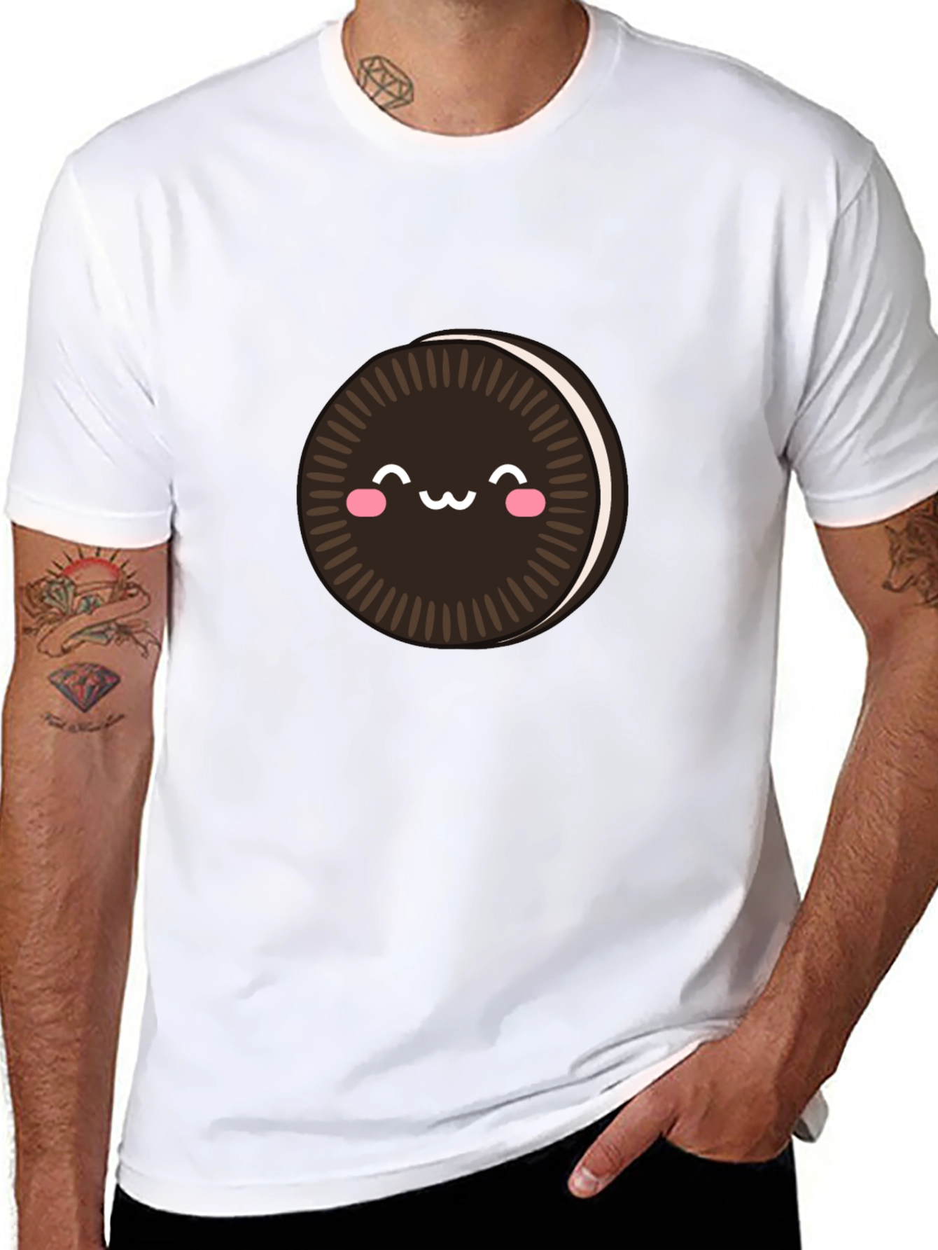 Kawaii Oreo Cookie T-Shirt - Cute Foodie Tee - 8