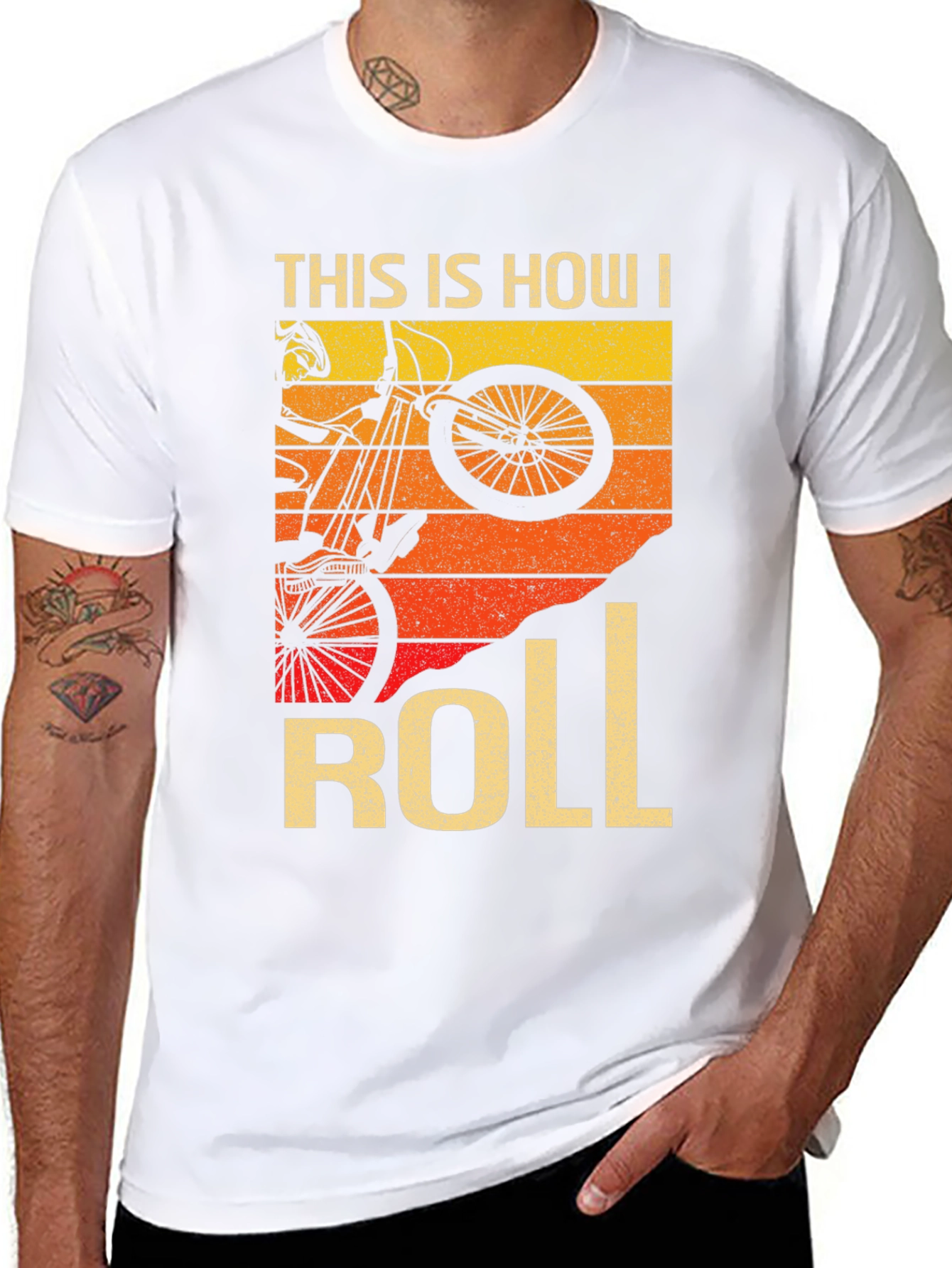 Black This Is How I Roll Retro Biker T-Shirt view 8