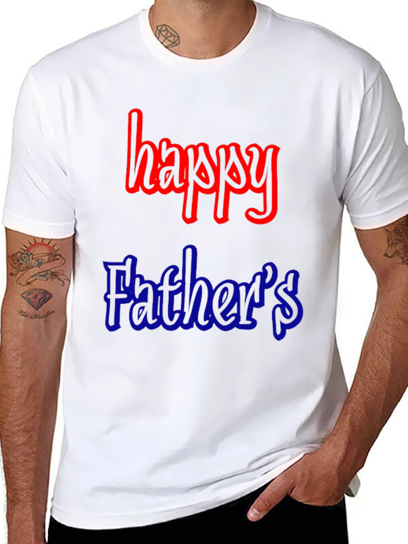 Black Happy Father's Day Black T-Shirt view 8