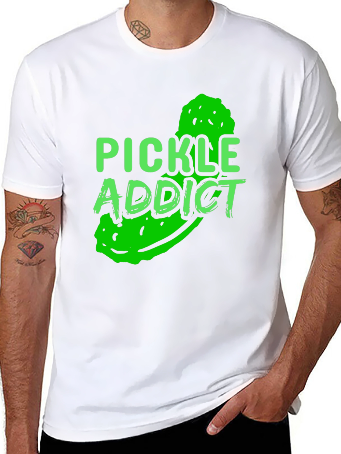 Black Pickle Addict T-Shirt view 8