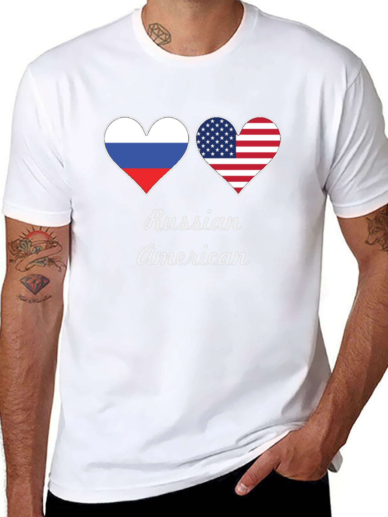 Black Russian American Pride T-Shirt view 8