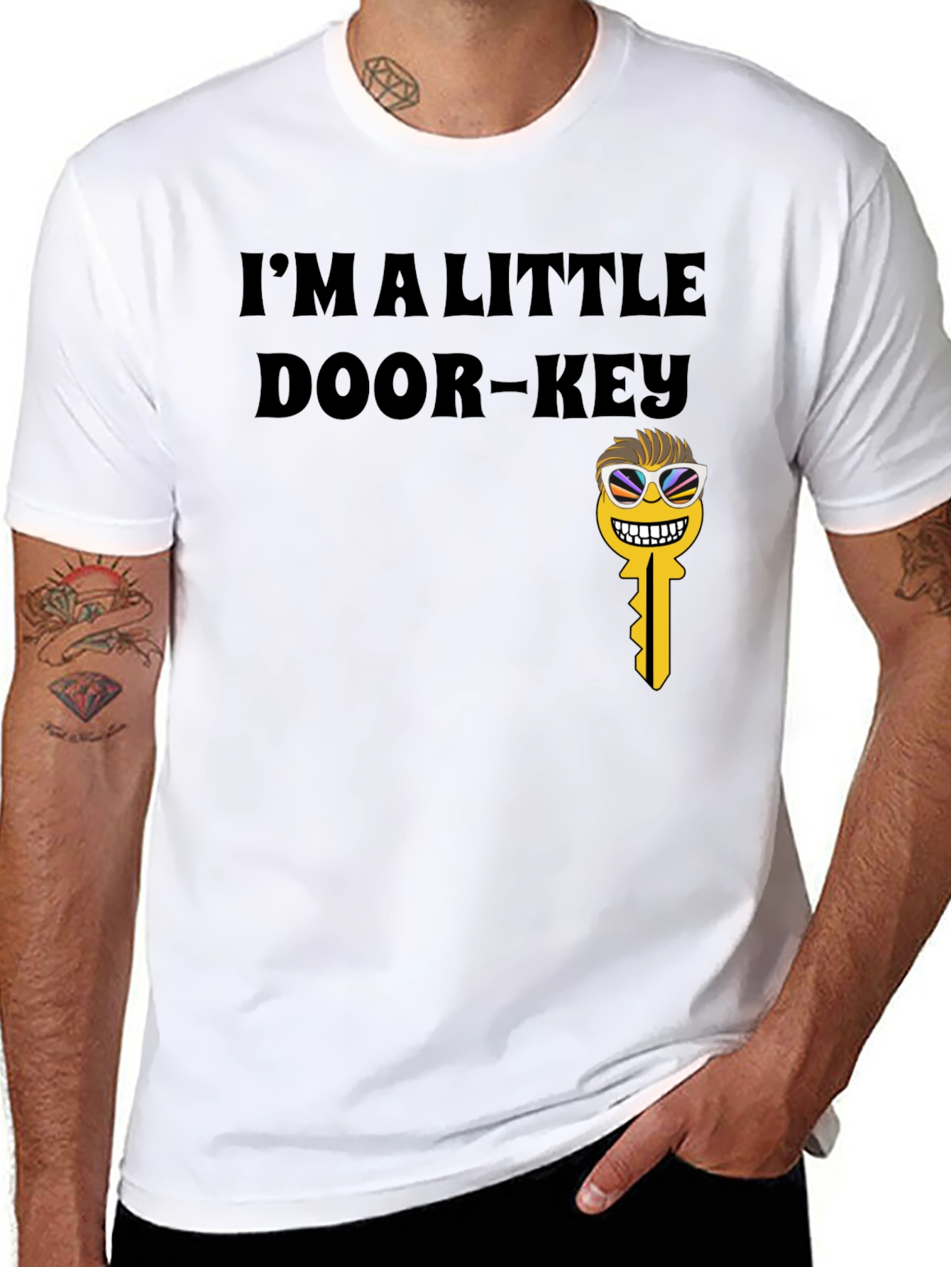 Black I'm A Little Door-Key Graphic Tee view 8