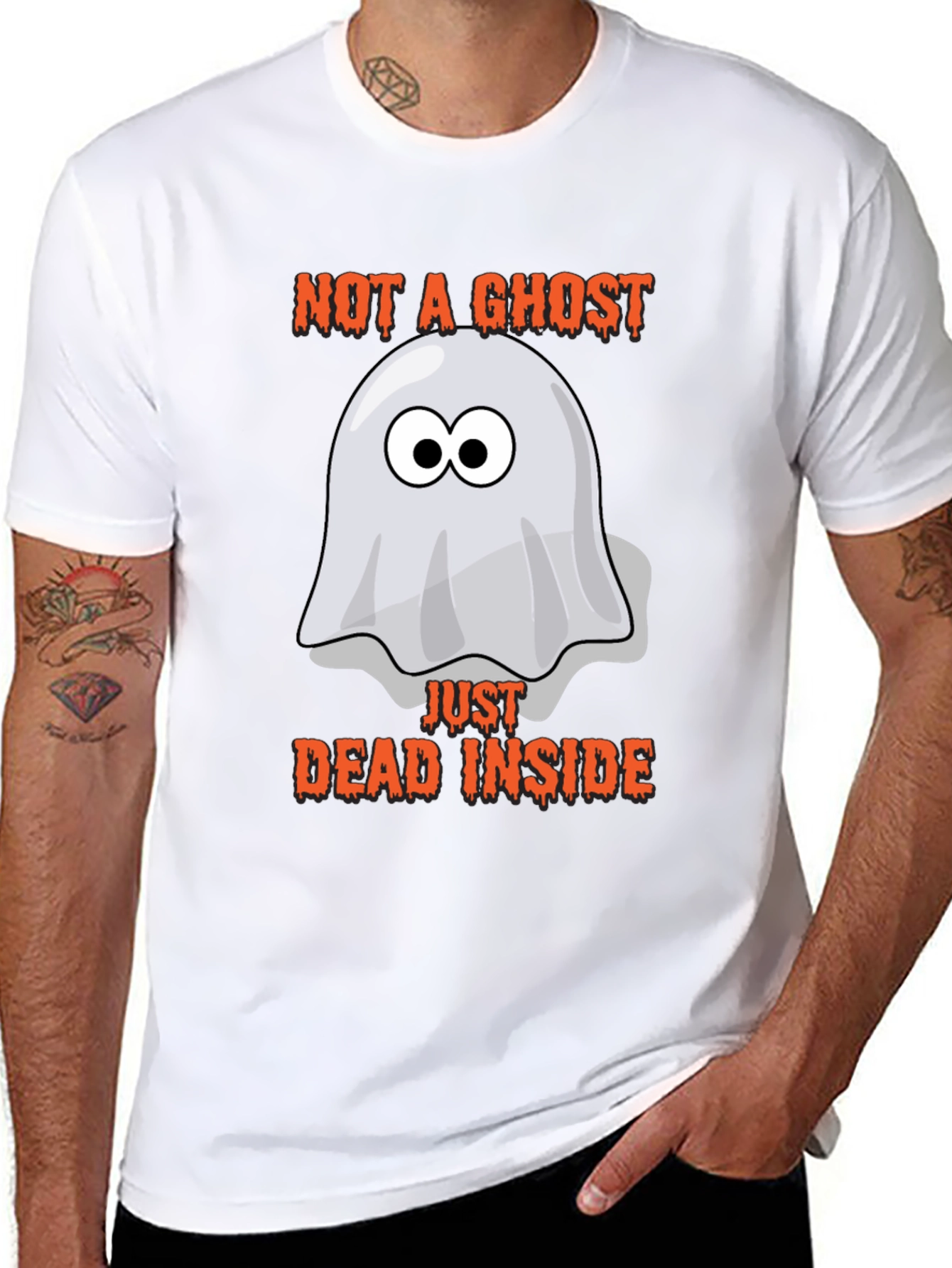 Black Not A Ghost, Just Dead Inside T-Shirt view 8