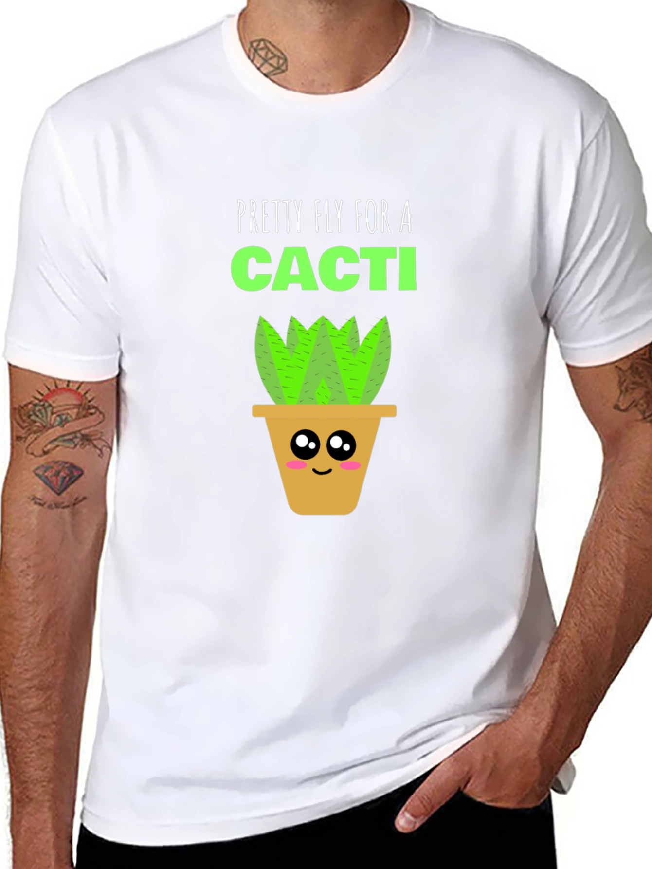 Black Pretty Fly for a Cacti Graphic T-Shirt view 8