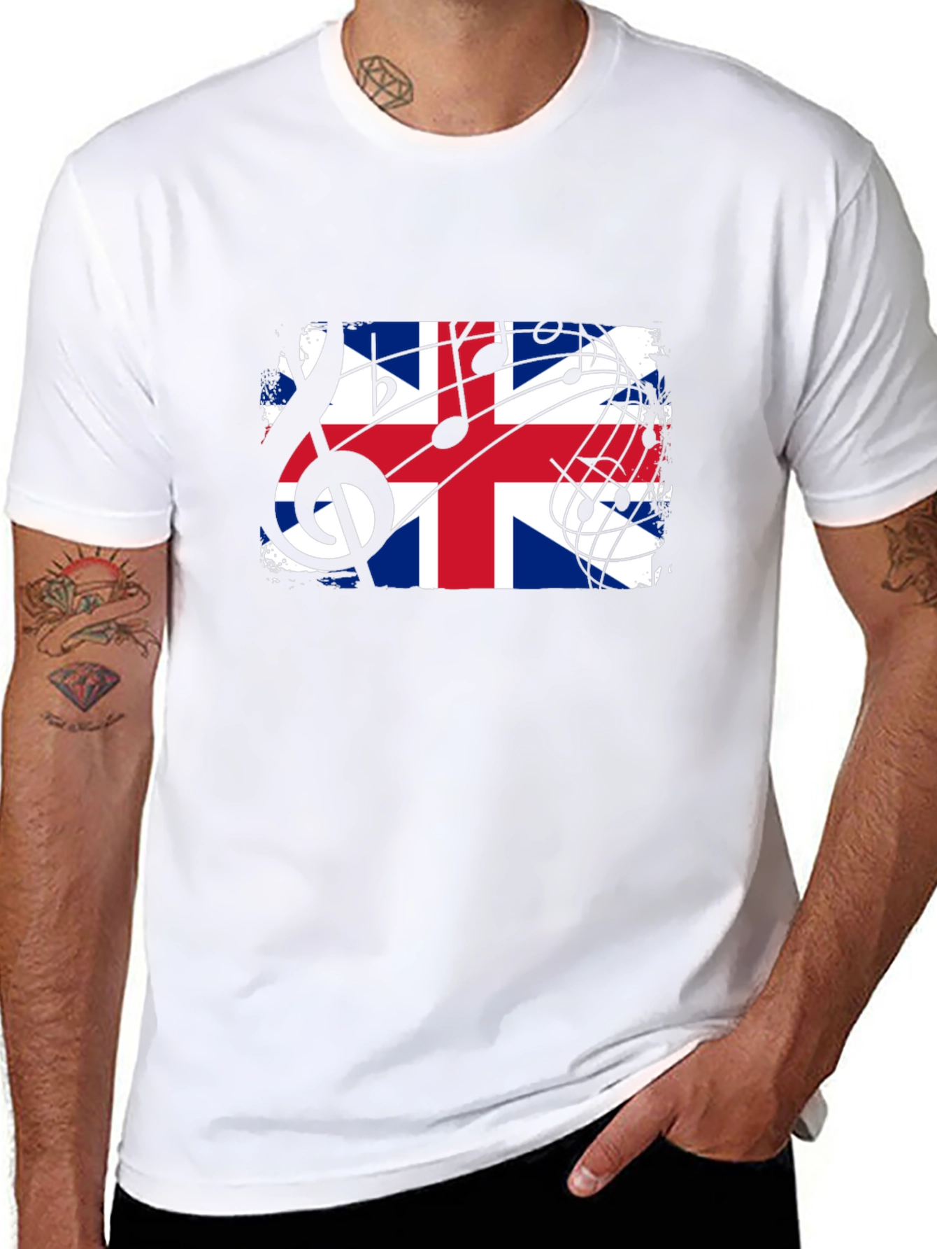 Black Union Jack Music Graphic Tee view 8