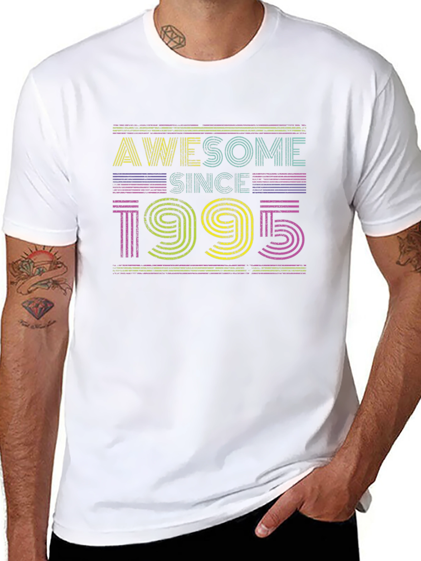 Black Awesome Since 1995 Graphic Tee view 8
