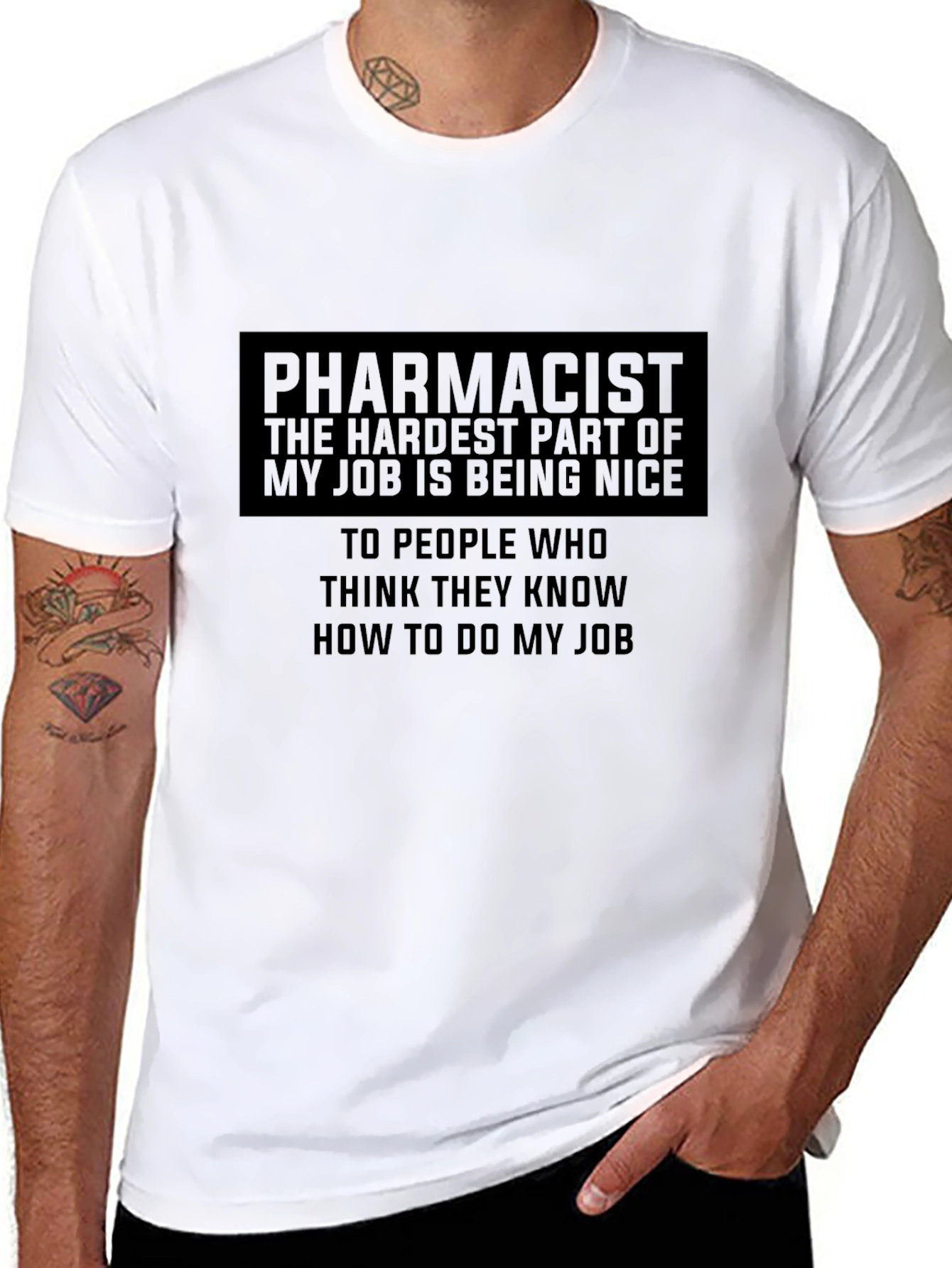 Black Pharmacist Humor T-Shirt - Hardest Part of My Job view 8