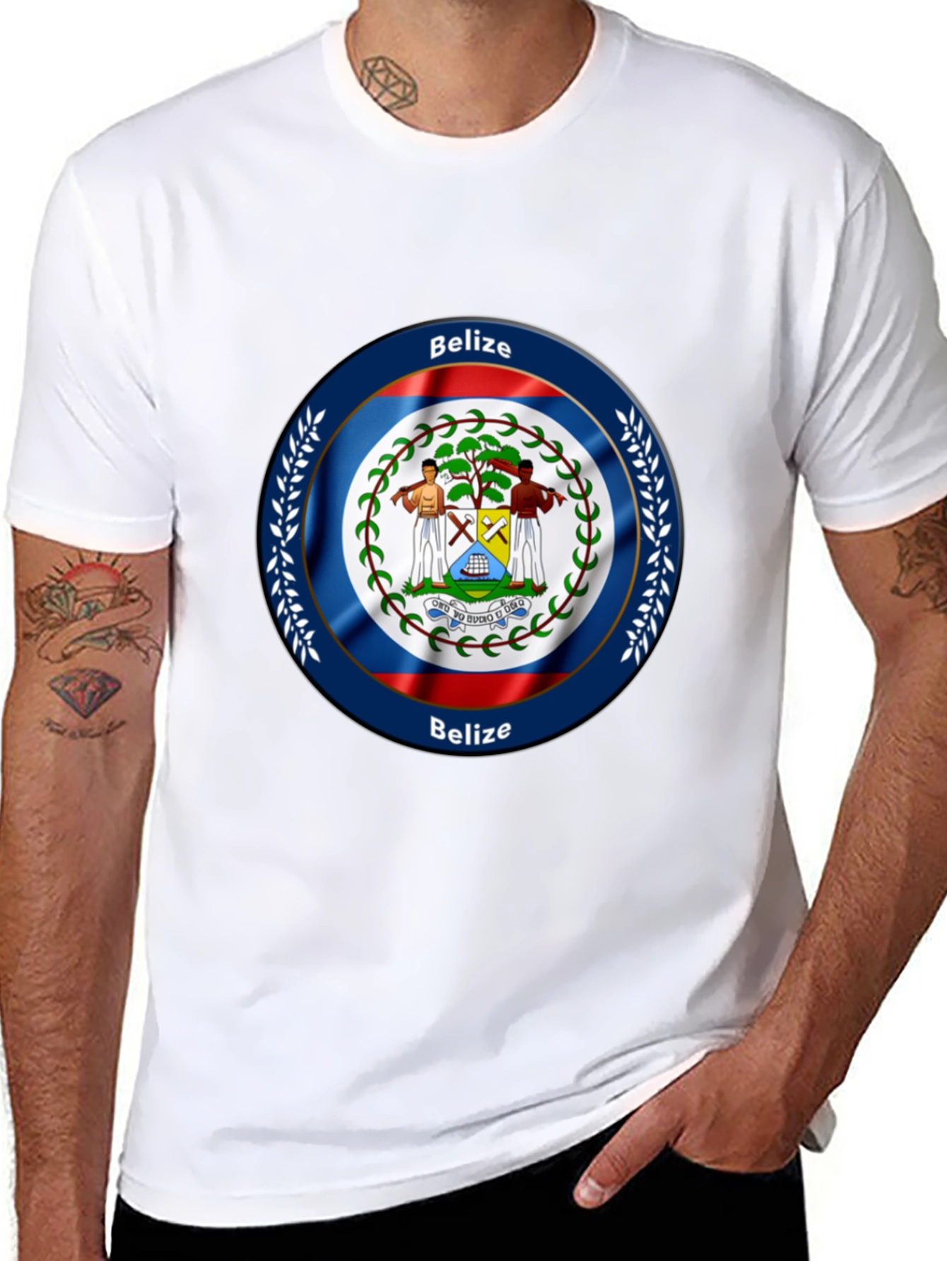 Belize Flag T-Shirt - Graphic Print - 8