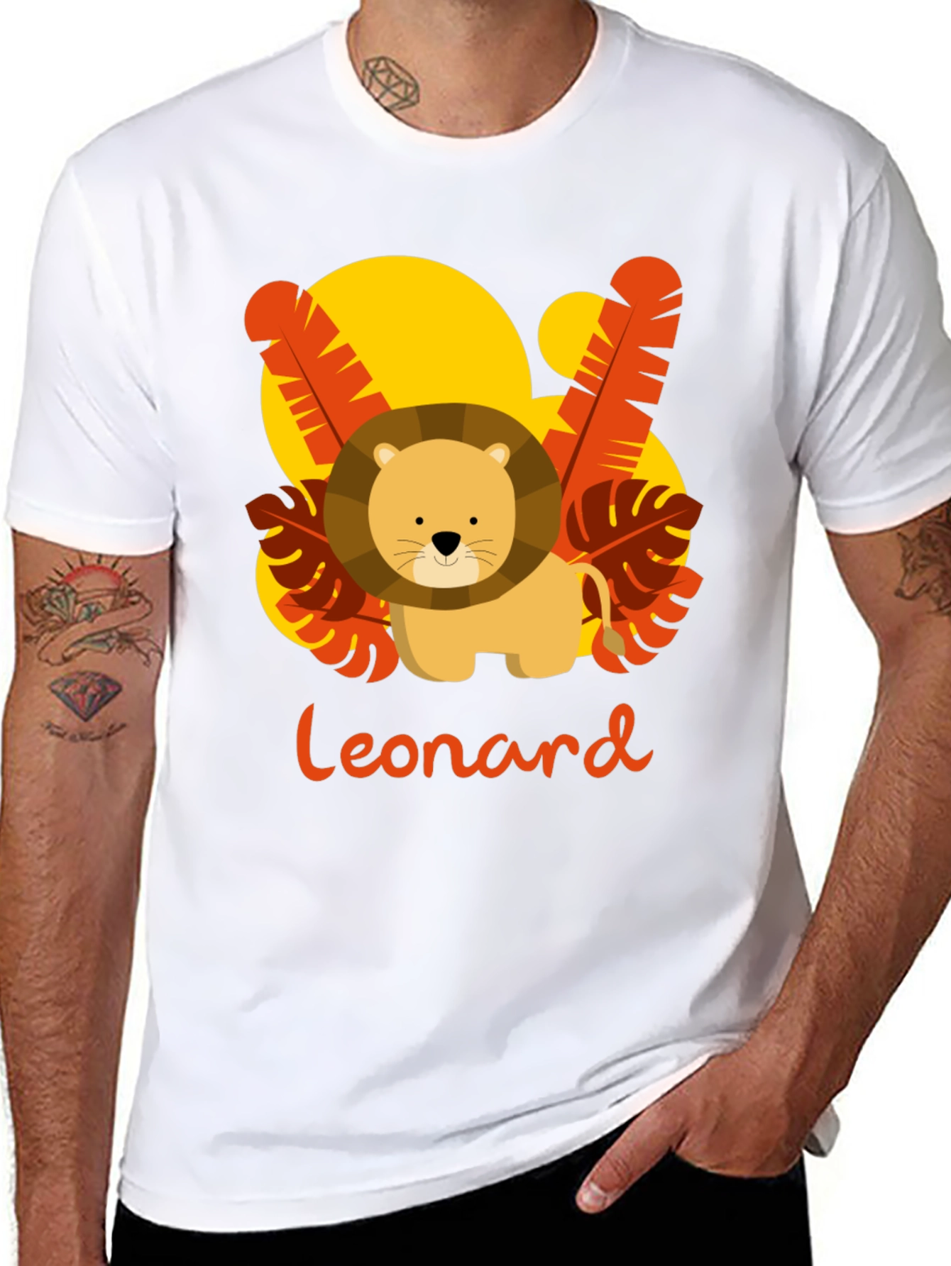 Black Personalized Lion Cub T-Shirt view 8