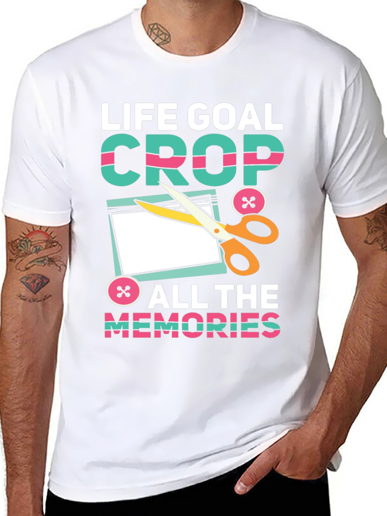 Black Life Goal Crop All the Memories T-Shirt view 8