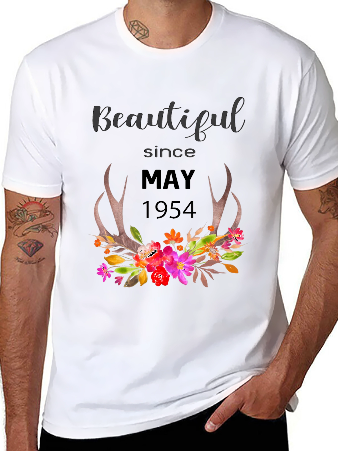 Black Beautiful Since May 1954 Floral Tee view 8