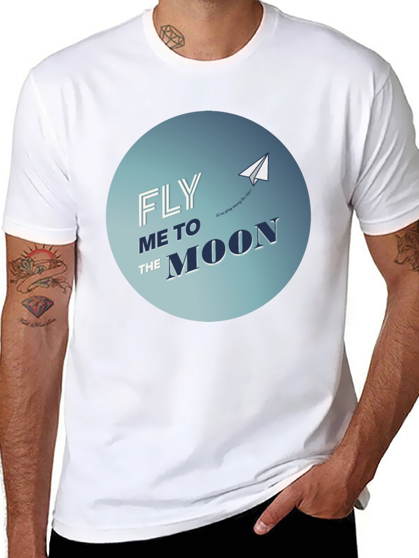Black Fly Me to the Moon Graphic Tee view 8