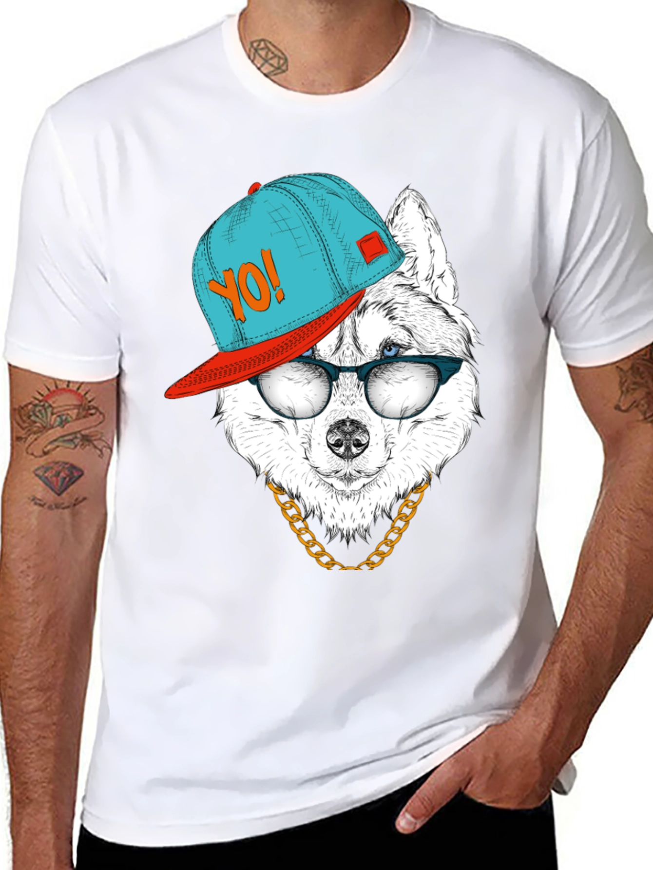 Cool Dog Graphic Tee - Hip Hop Style - 8